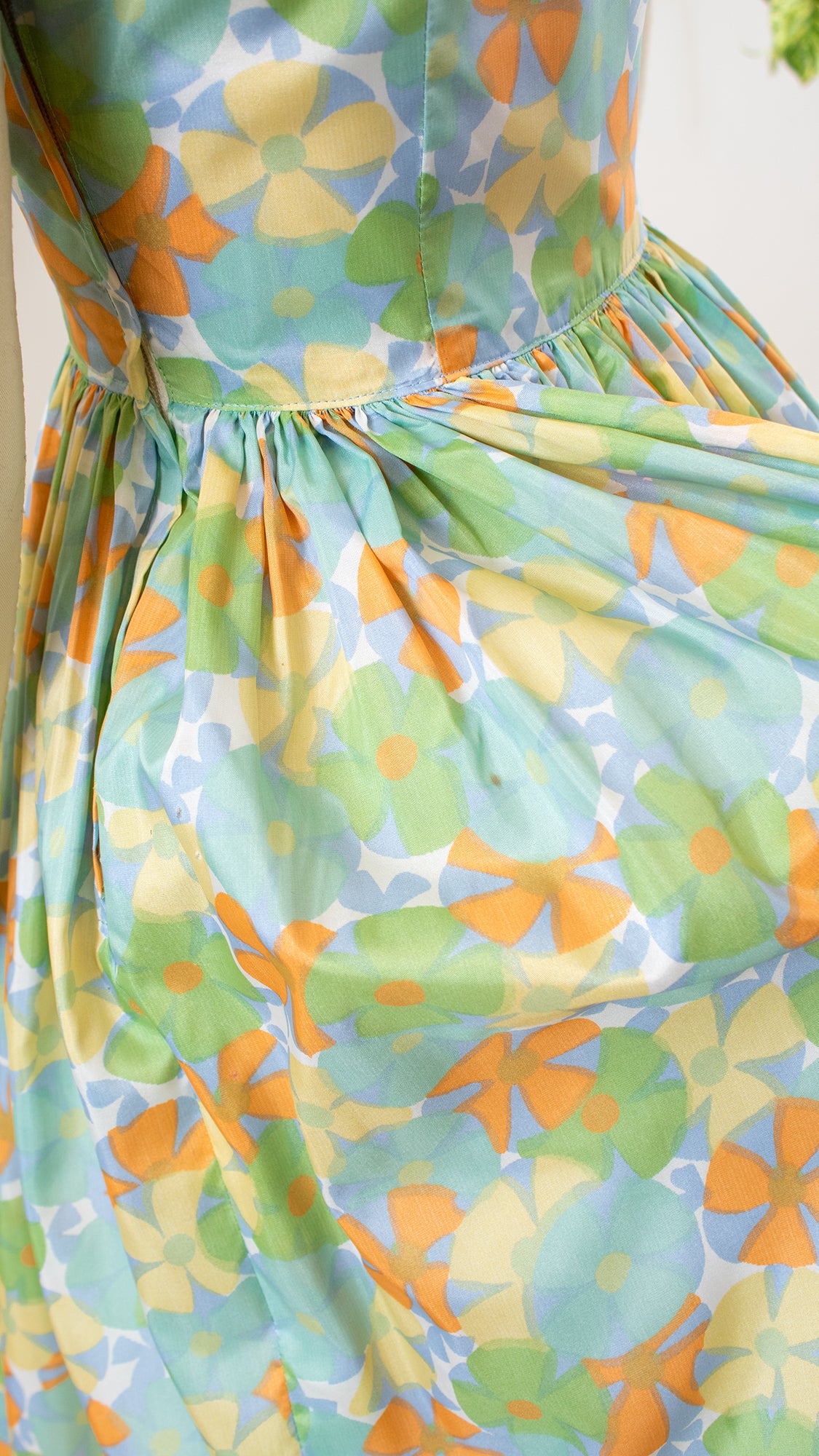 1960s Floral Party Dress | x-small