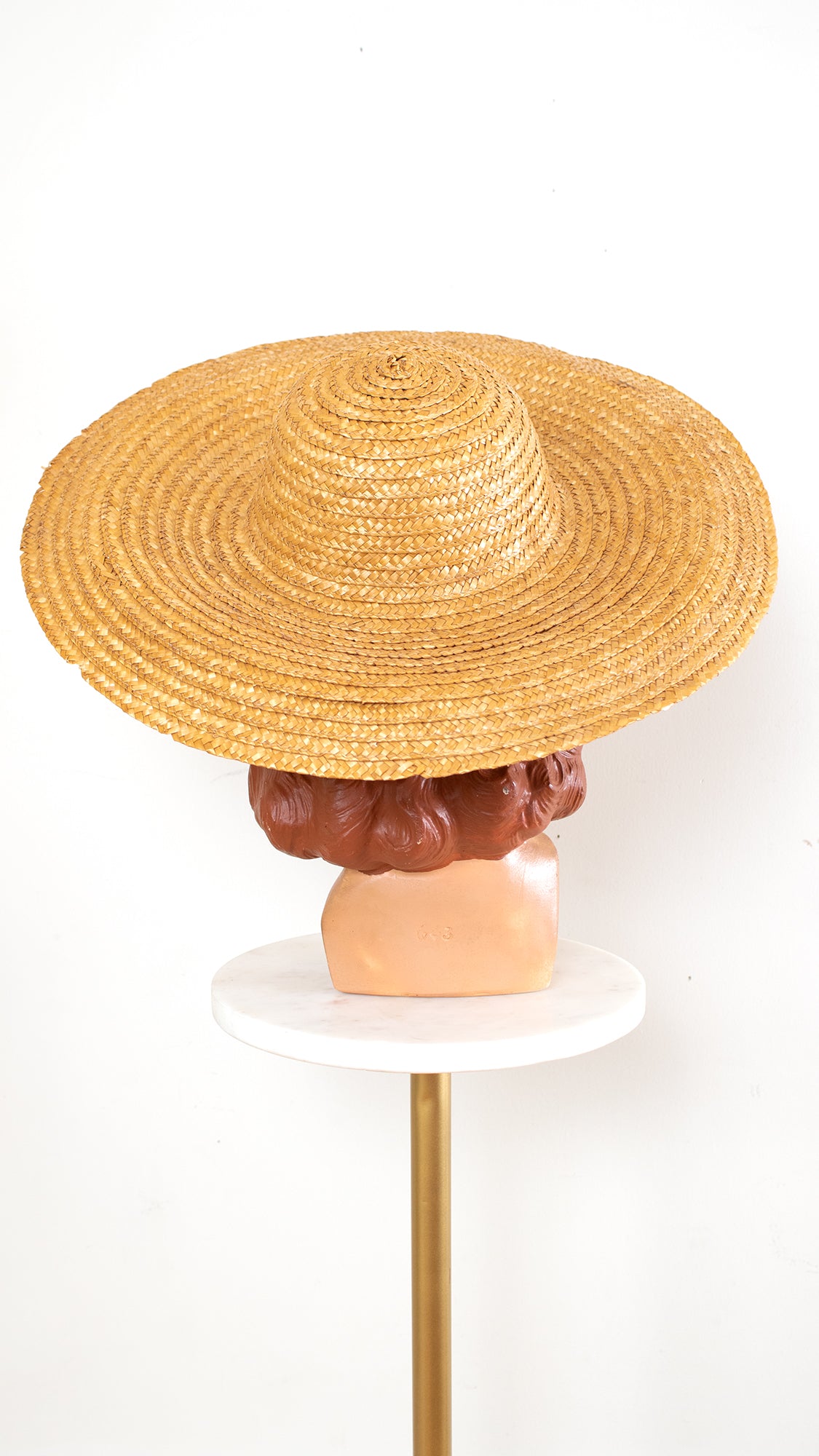 1970s Tan Straw Sun Hat