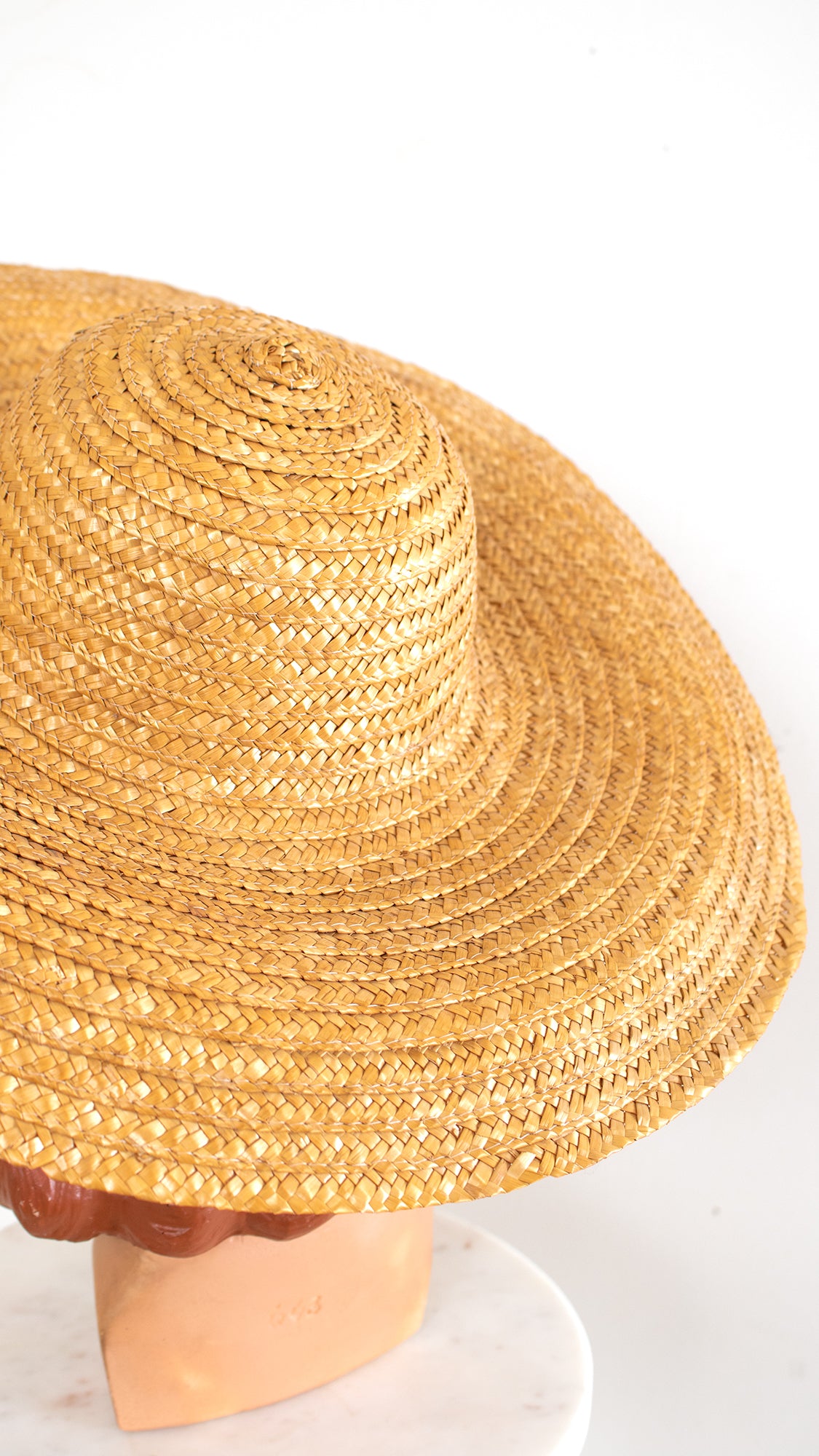 1970s Tan Straw Sun Hat