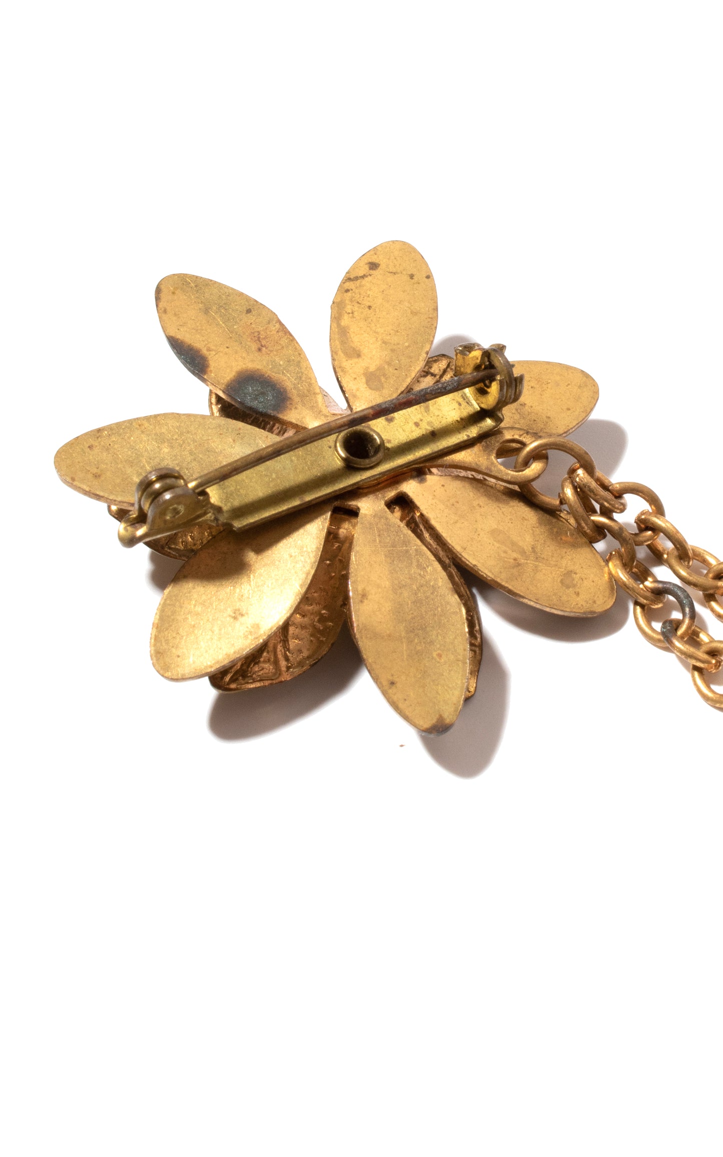 1960s Rhinestone Floral Sweater Clips