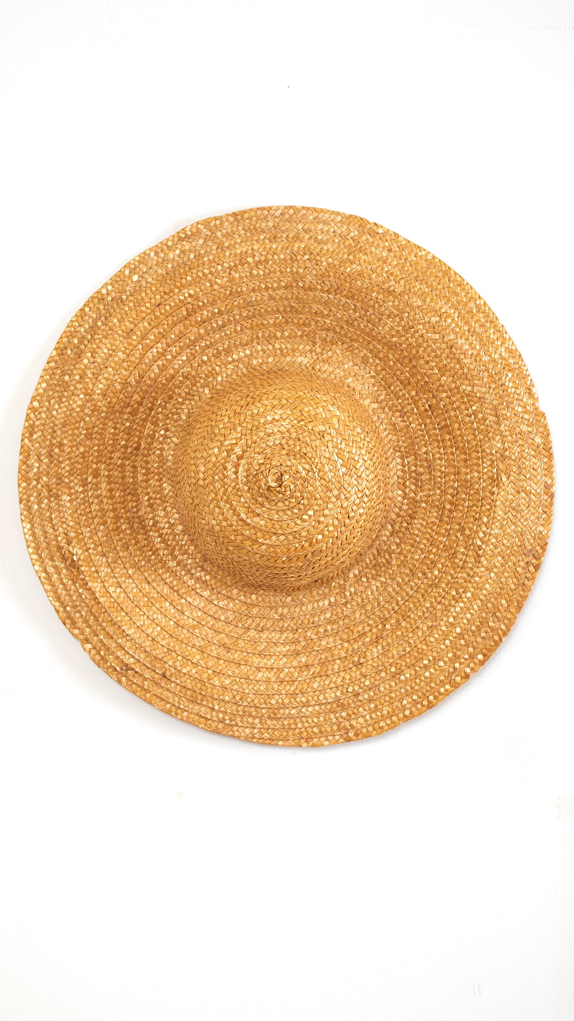 1970s Tan Straw Sun Hat