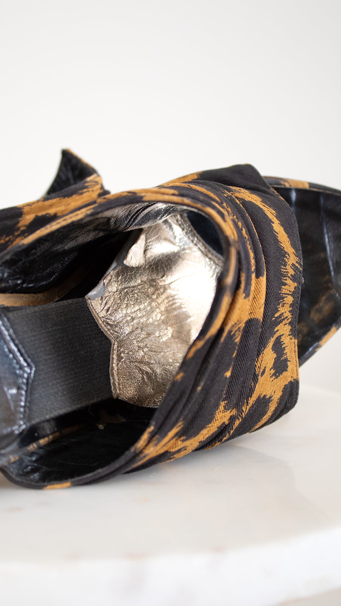 1950s Animal Print Stiletto Spring-o-lators | size US 10