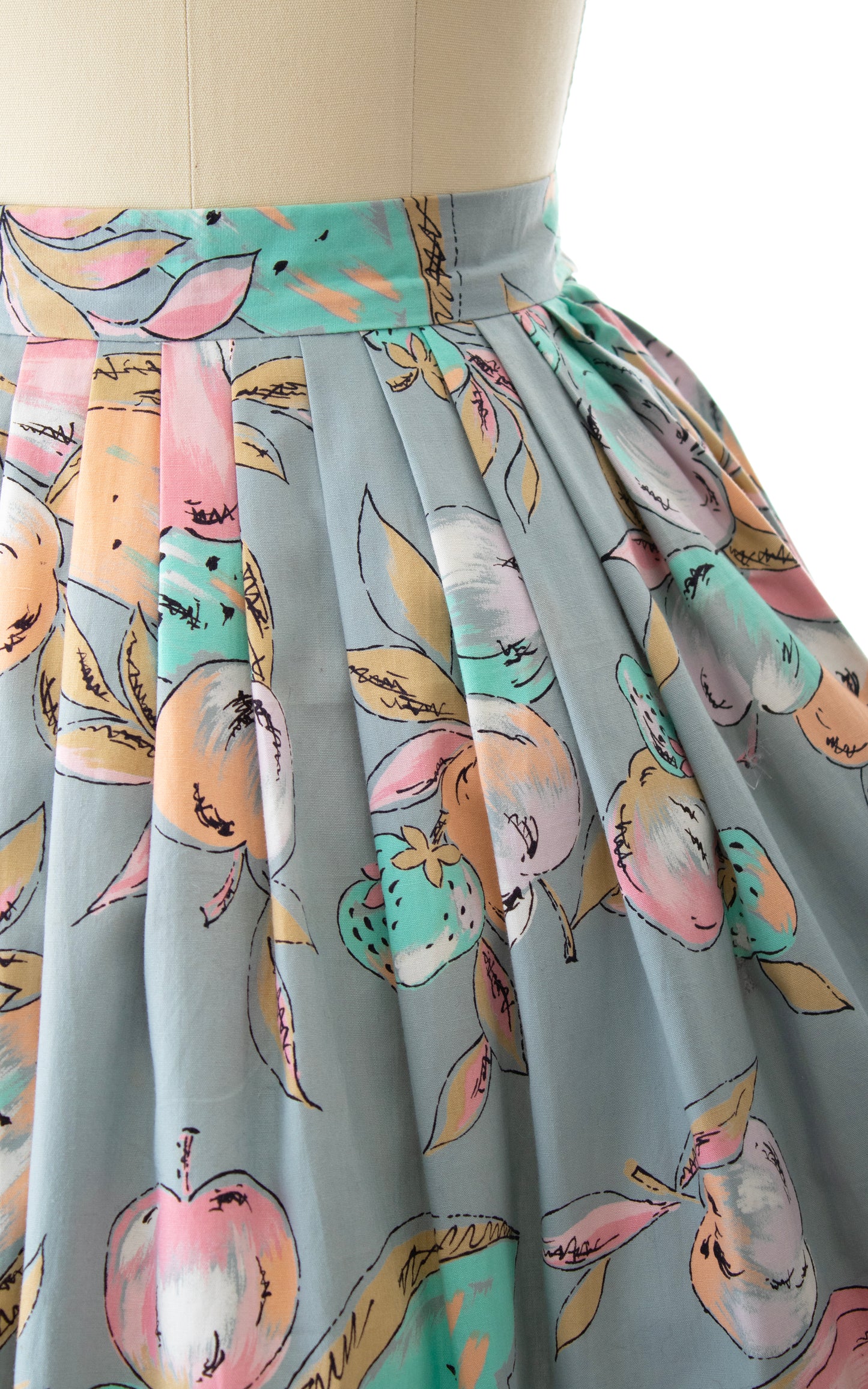 1950s Fruit Novelty Print Skirt | x-small