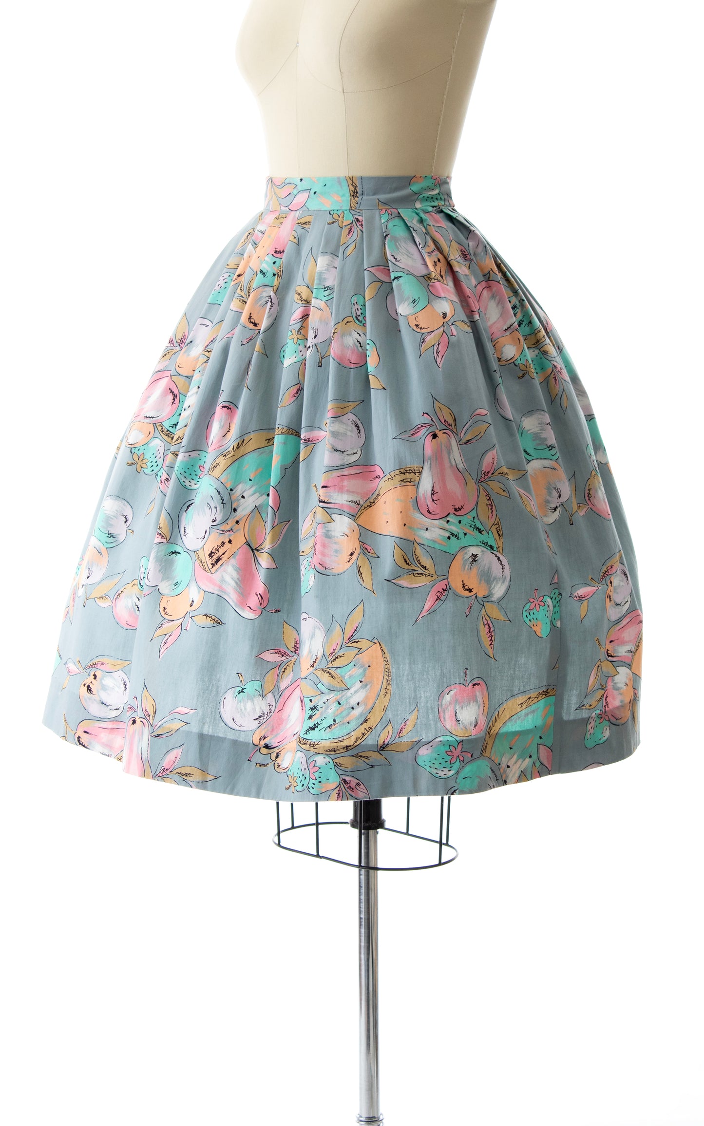 1950s Fruit Novelty Print Skirt | x-small