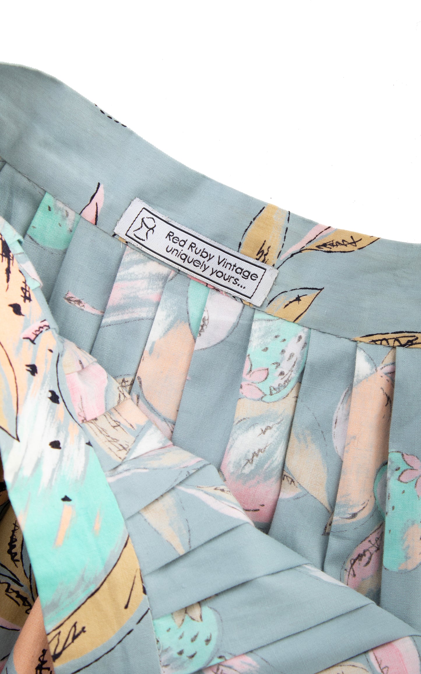 1950s Fruit Novelty Print Skirt | x-small