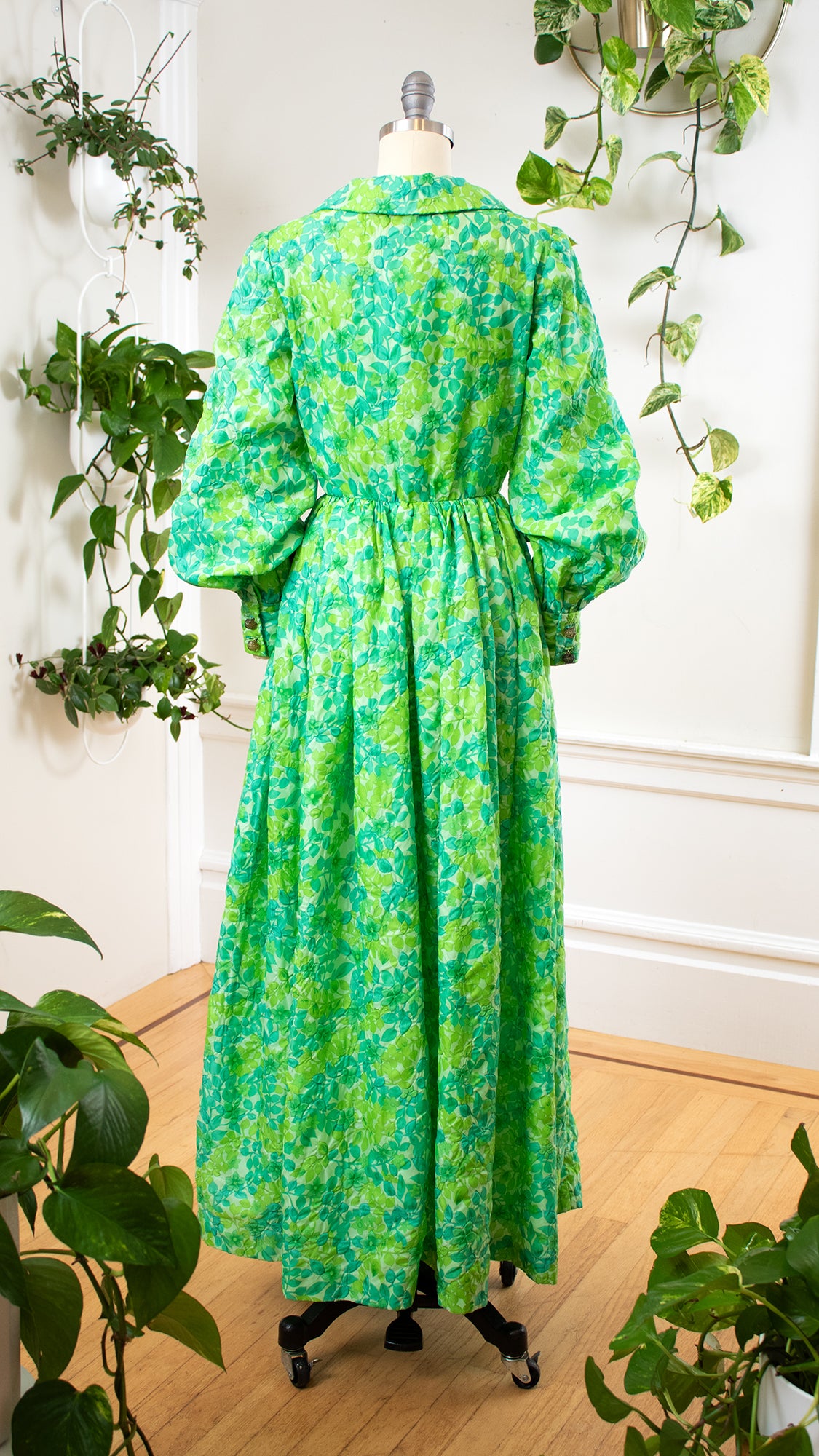 1960s Floral Maxi Hostess Gown | small