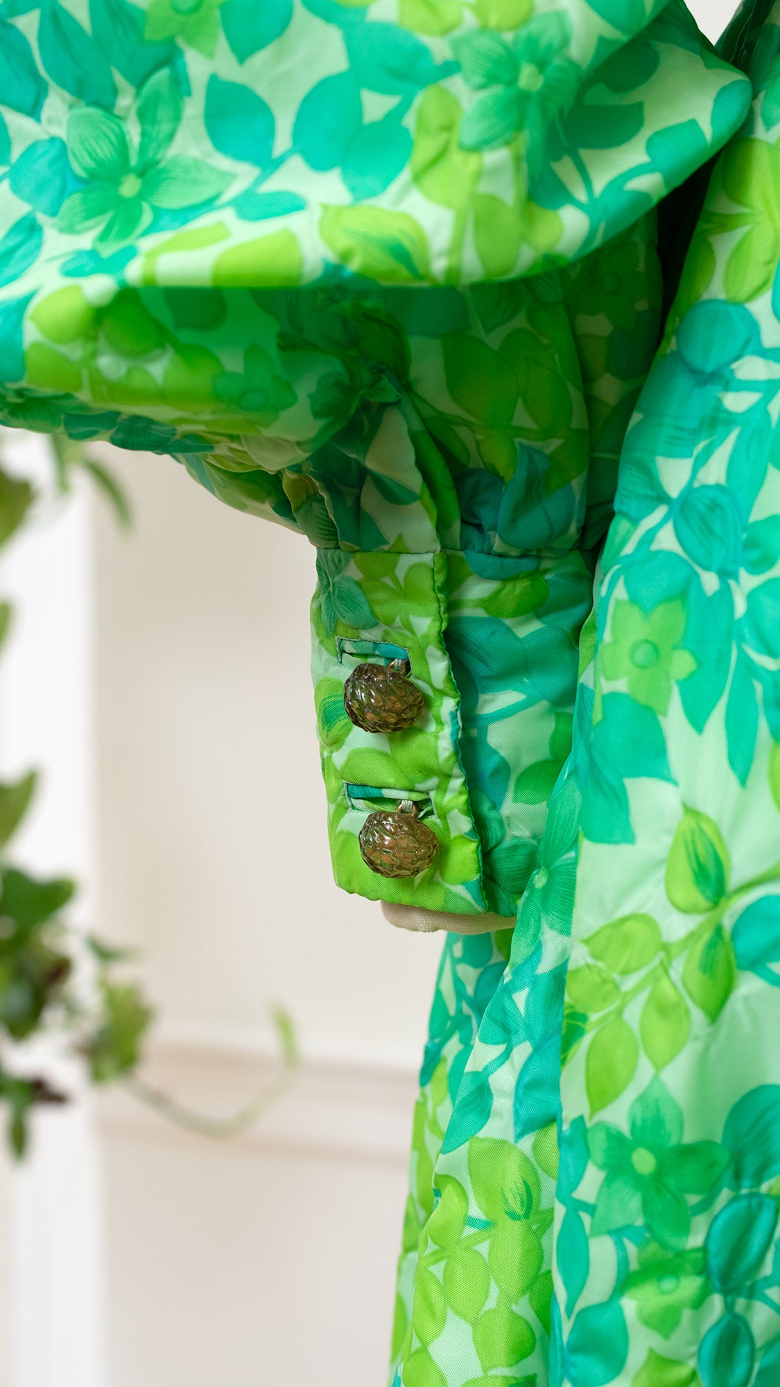 1960s Floral Maxi Hostess Gown | small