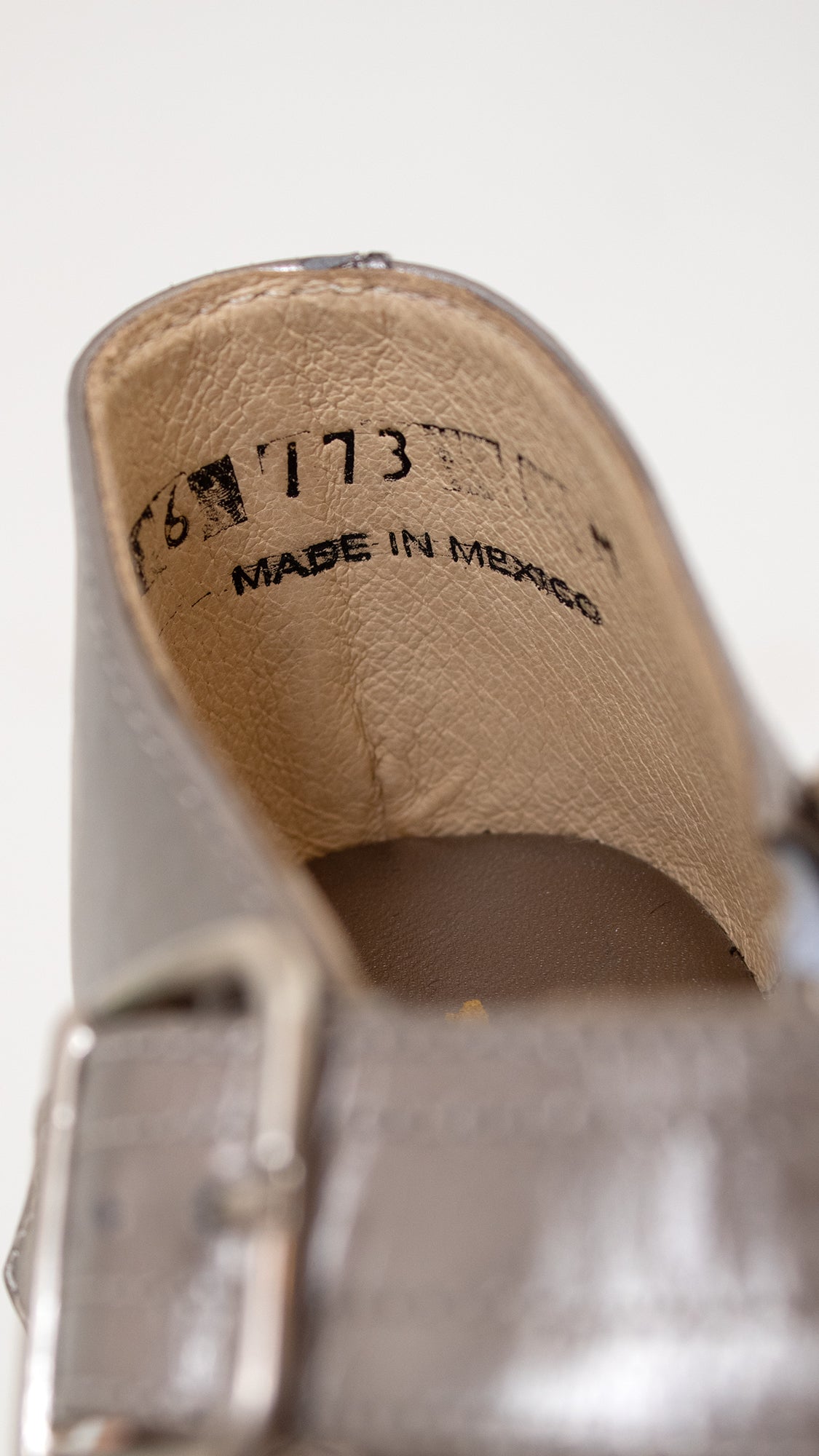 Modern RE-MIX "Meadow" Silver Leather Platform Wedges | size US 6