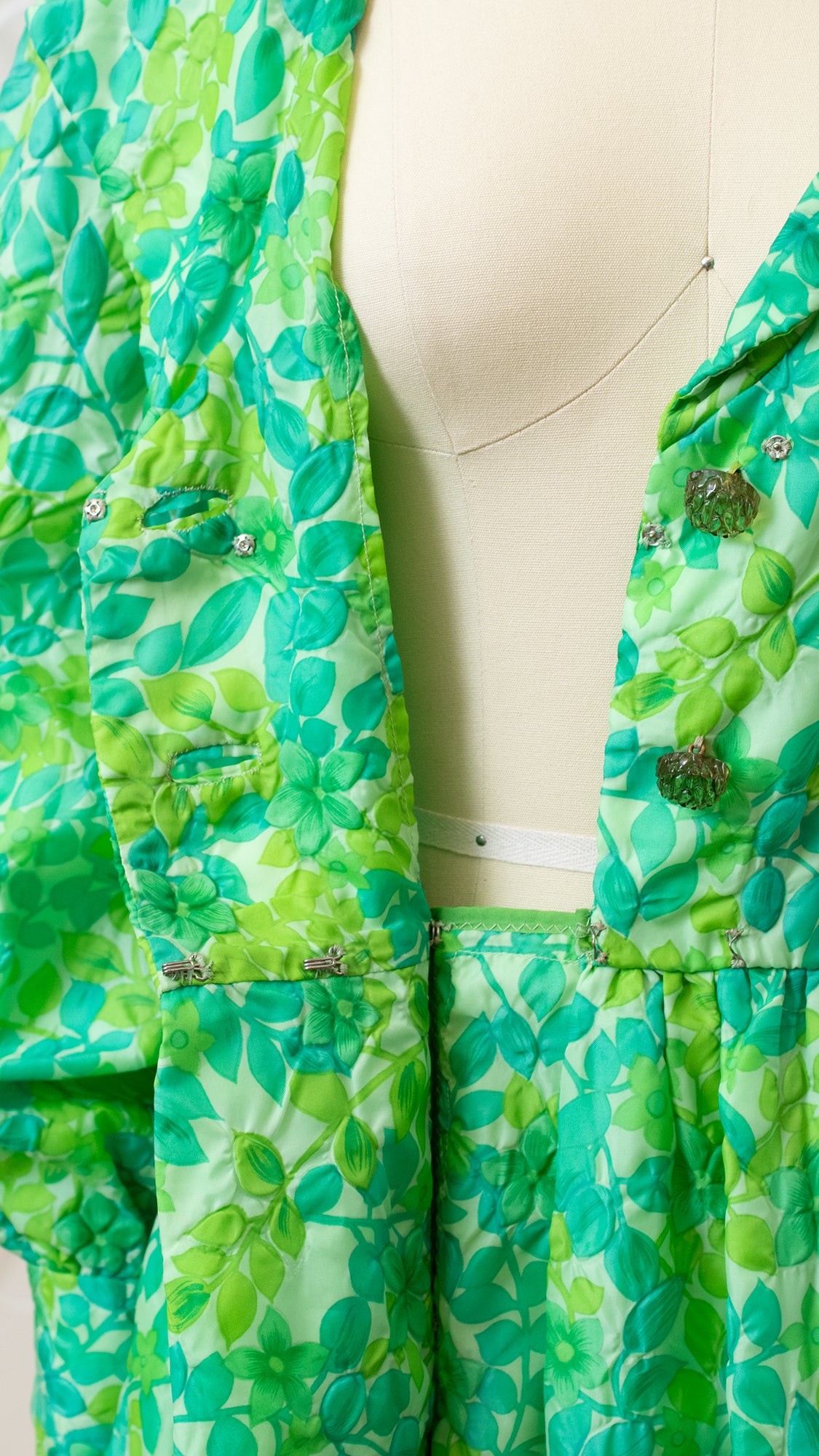 1960s Floral Maxi Hostess Gown | small