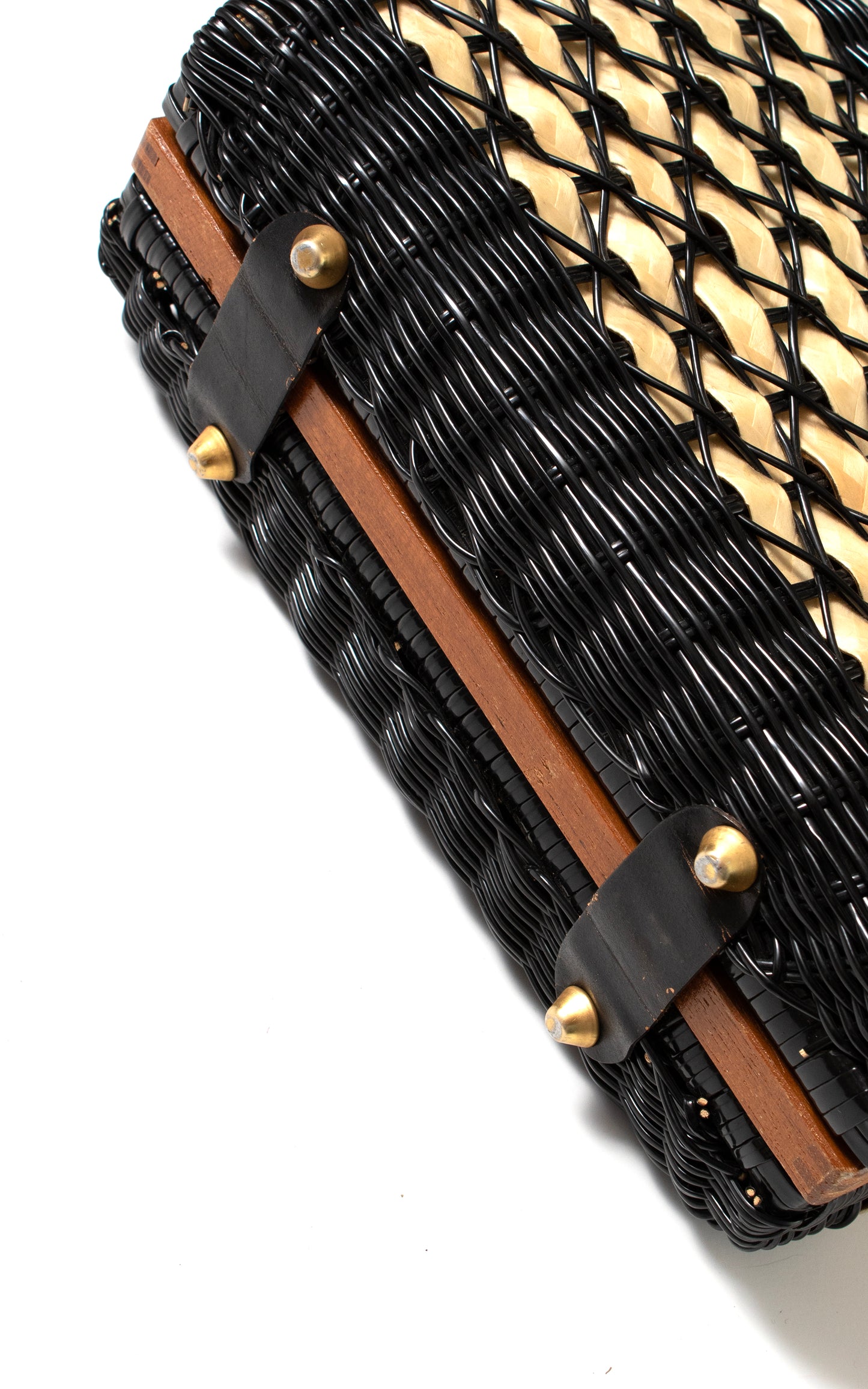 1950s Woven Wicker Box Purse