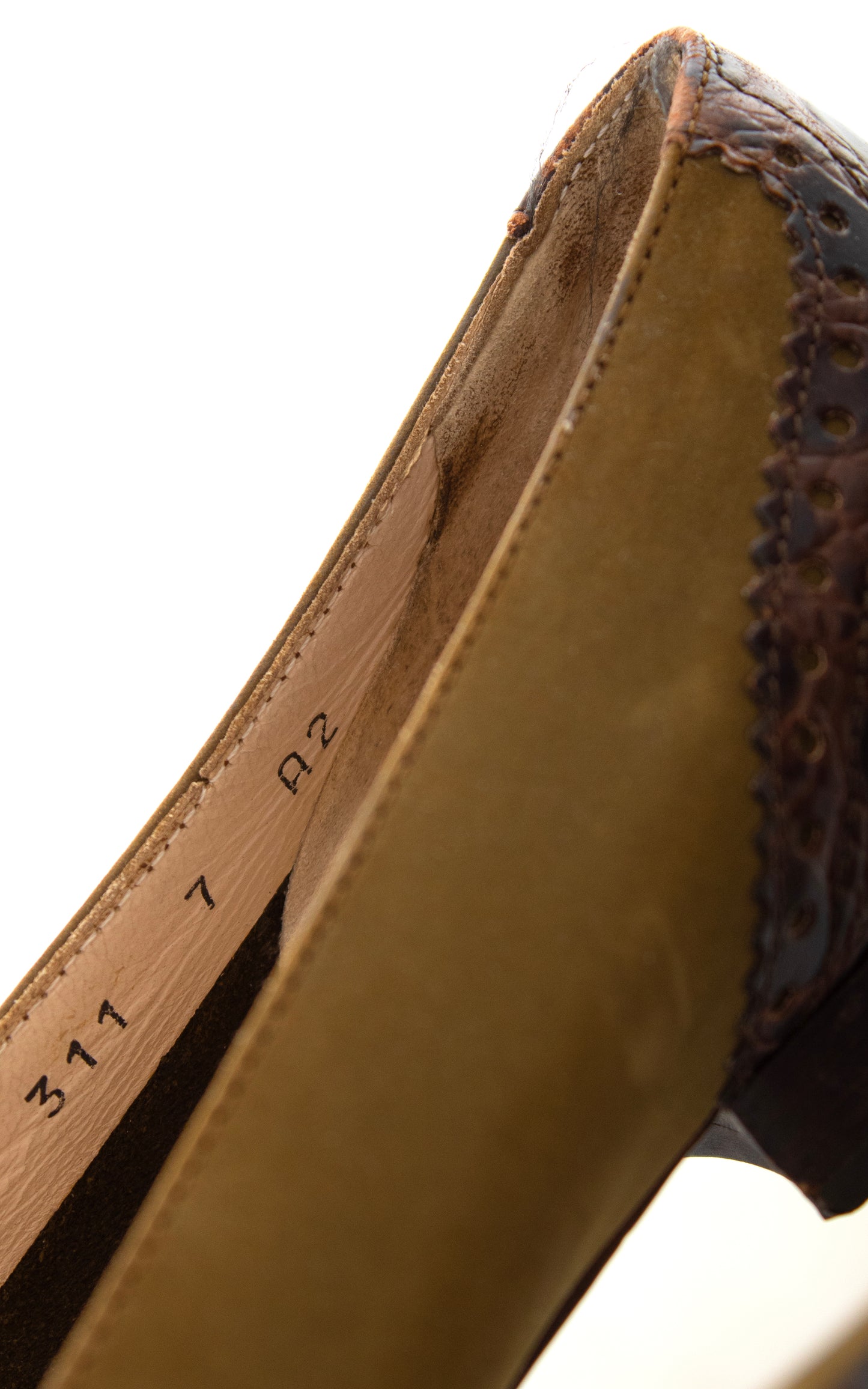 1960s FERRAGAMO Leather & Suede Oxford Flats | size US 7