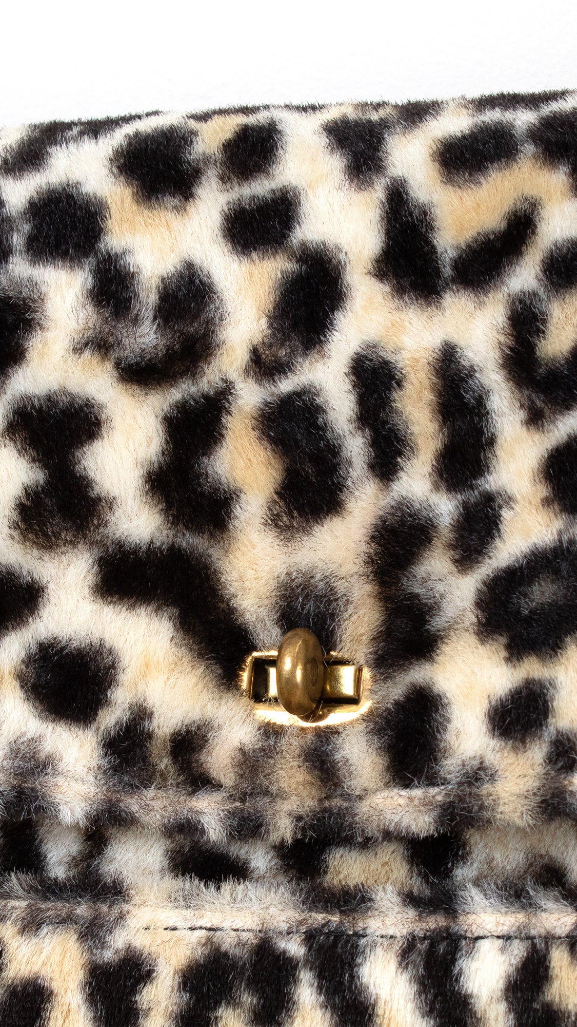 1960s Leopard Print Faux Fur Purse