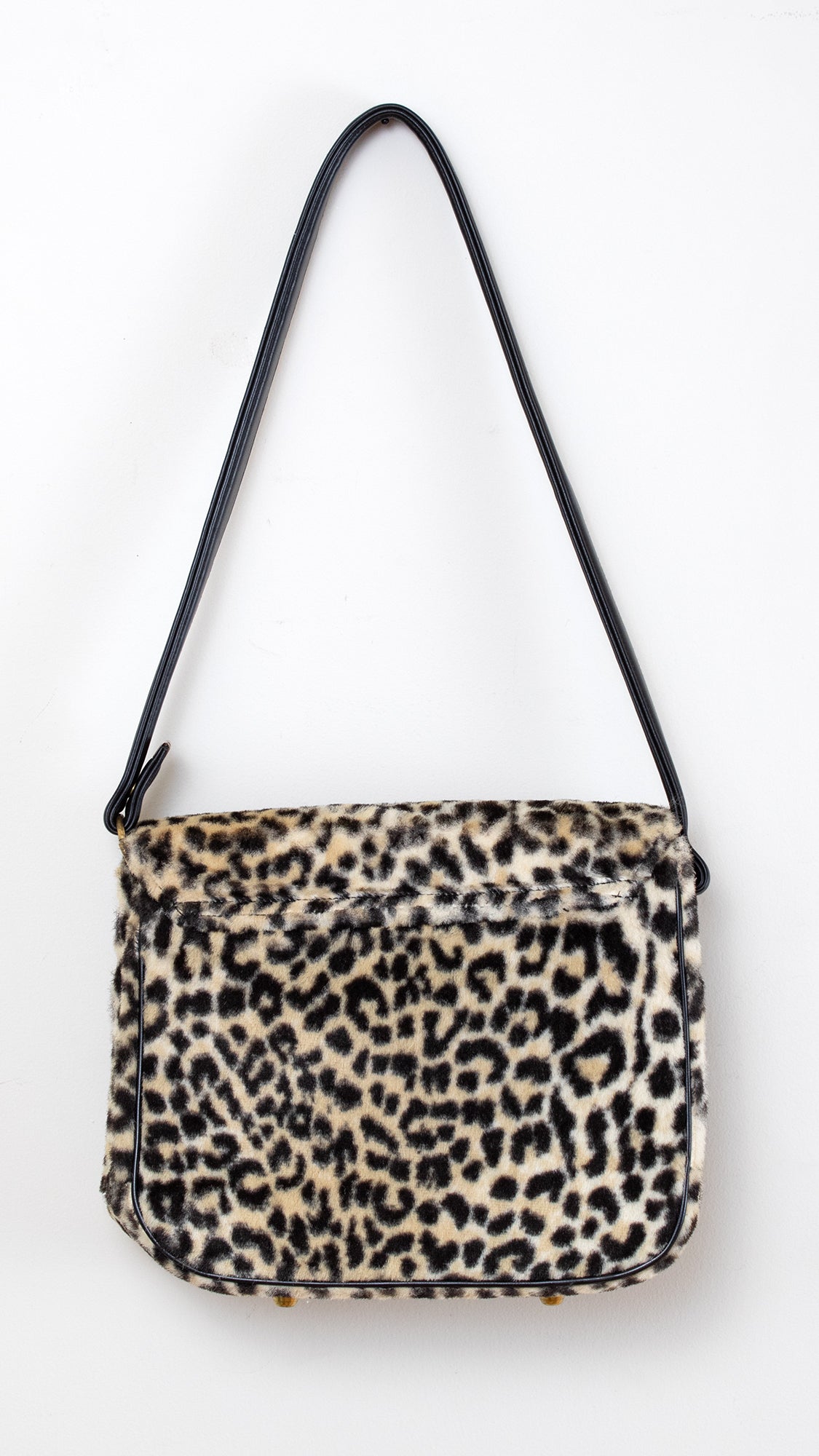 1960s Leopard Print Faux Fur Purse