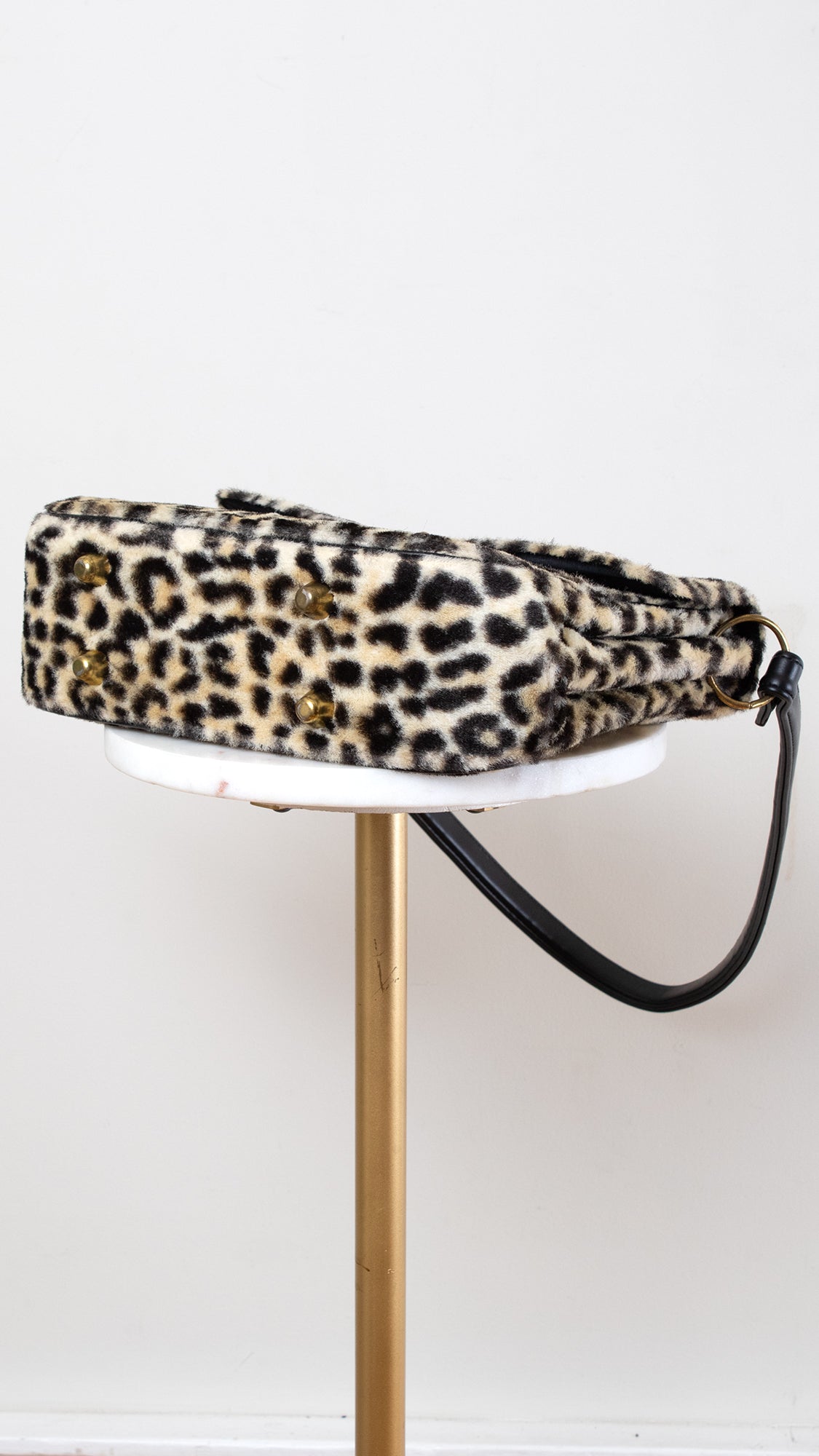 1960s Leopard Print Faux Fur Purse