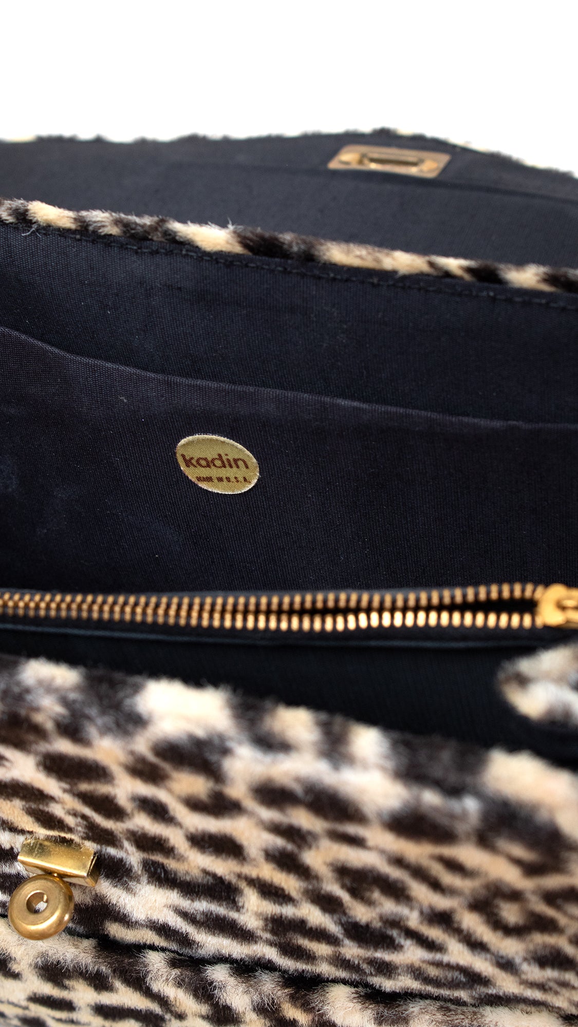 1960s Leopard Print Faux Fur Purse
