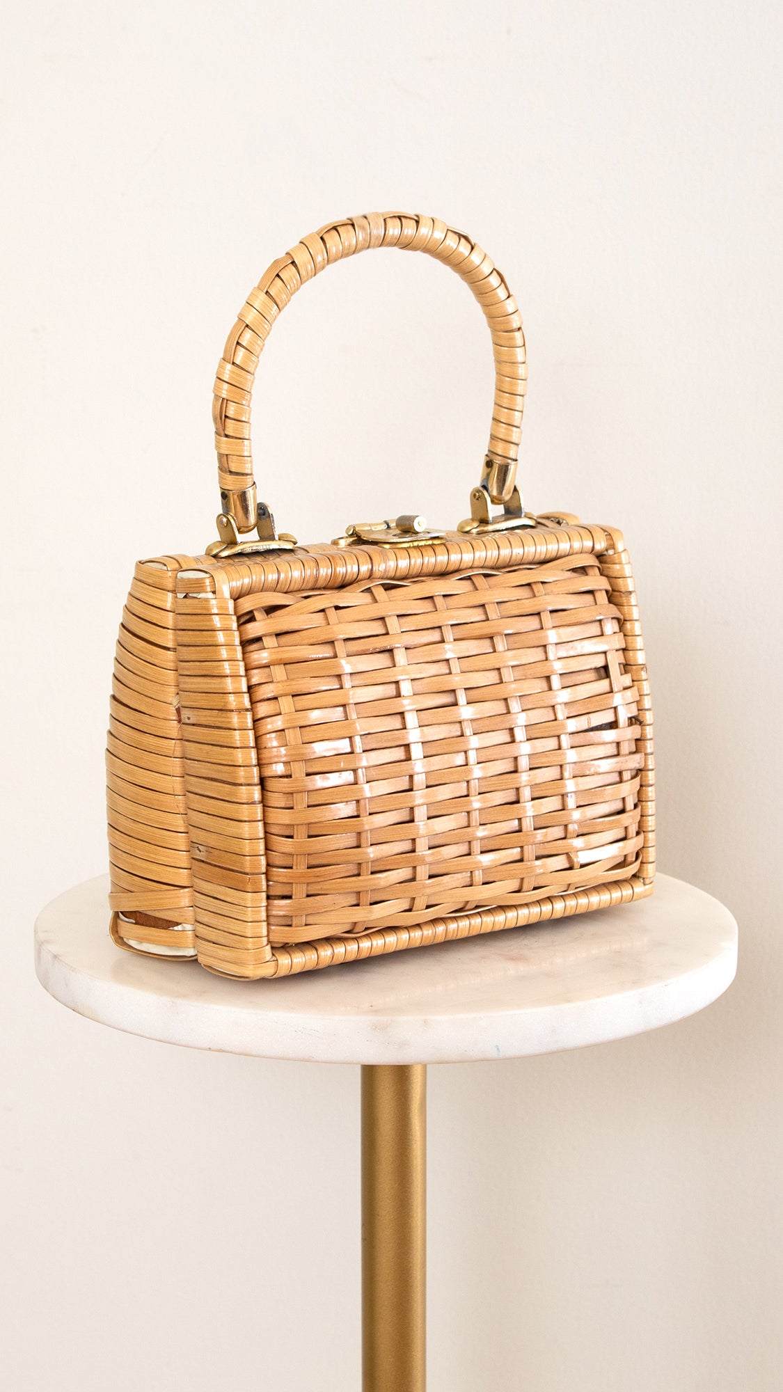 1960s Wicker Box Purse
