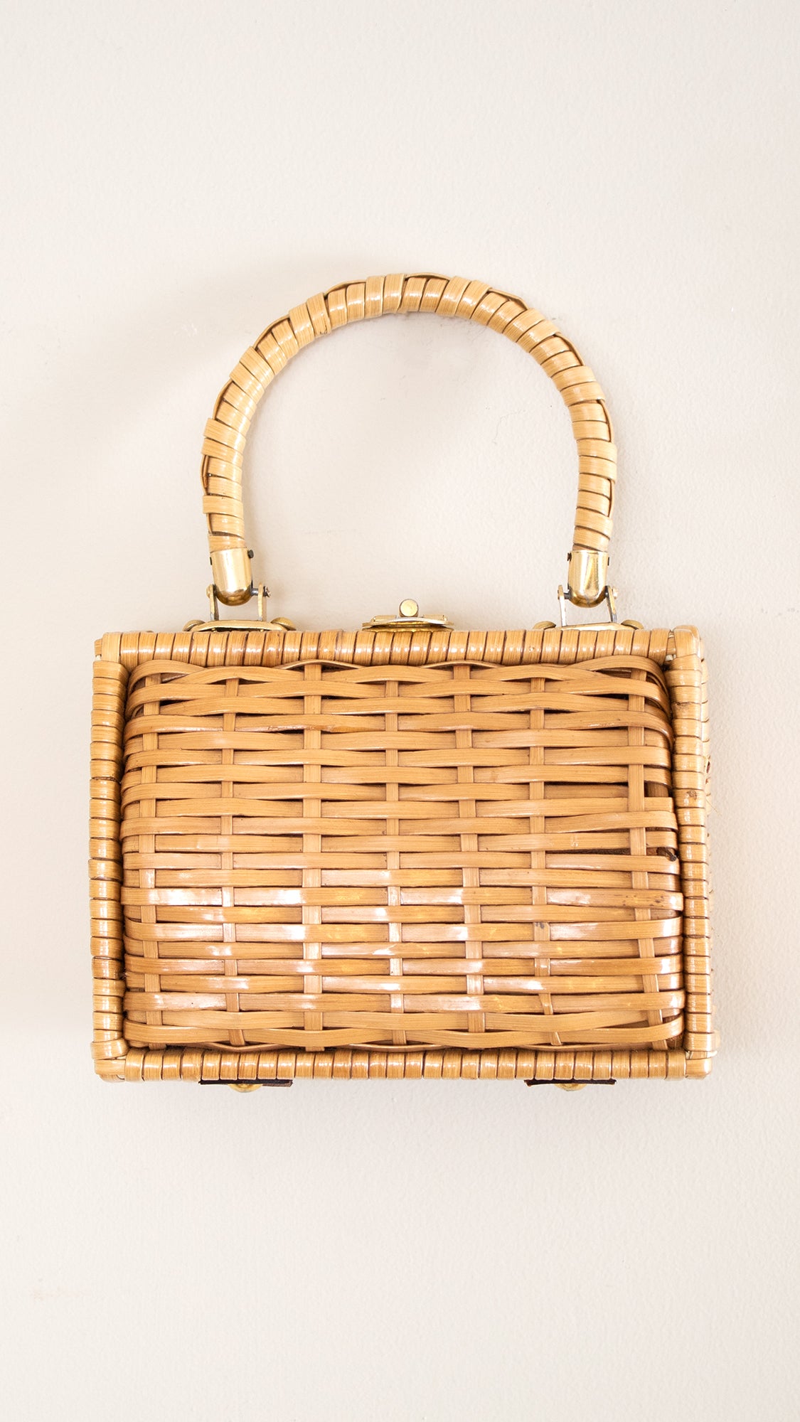1960s Wicker Box Purse