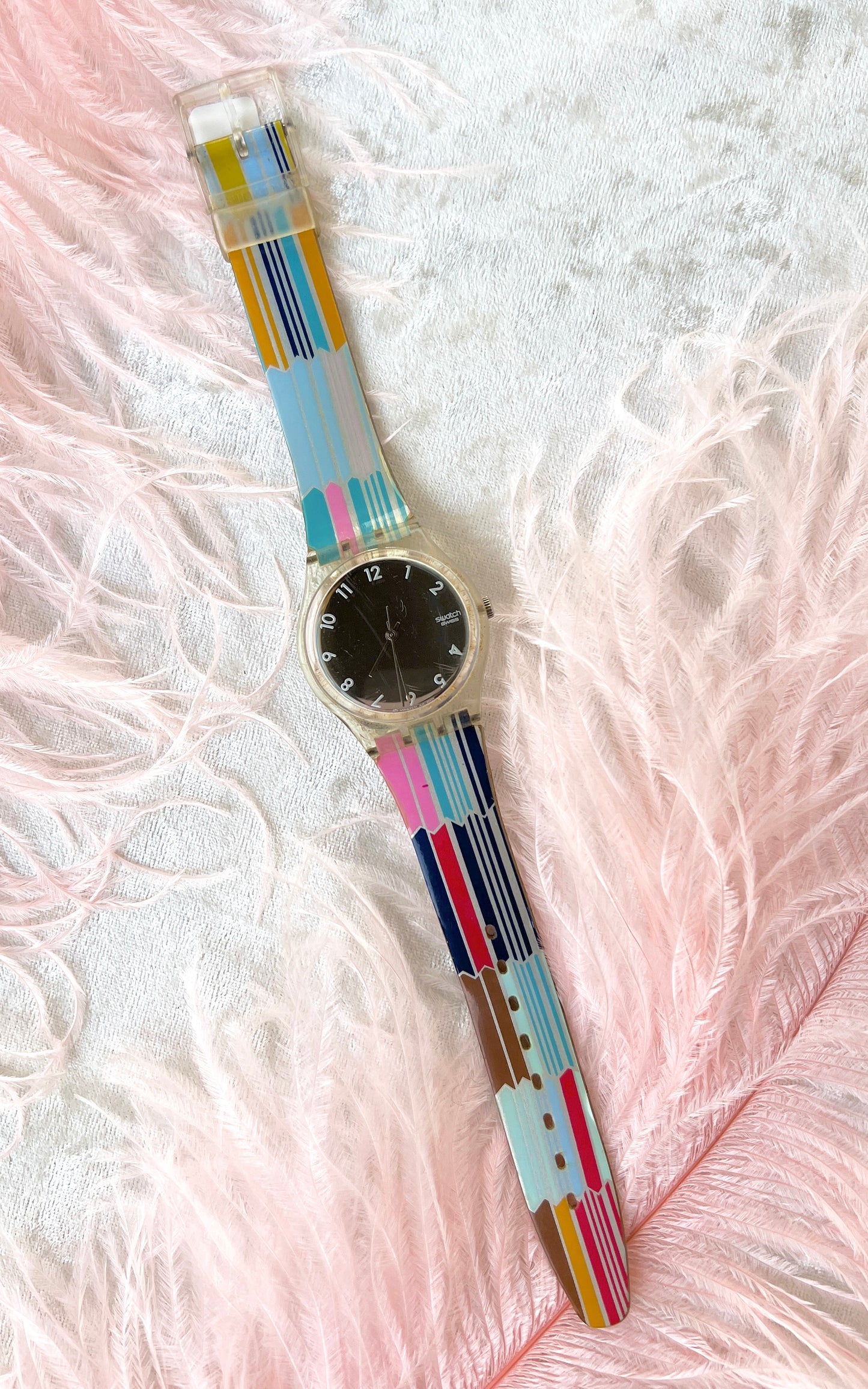 2000s SWATCH Plastic Striped Watch