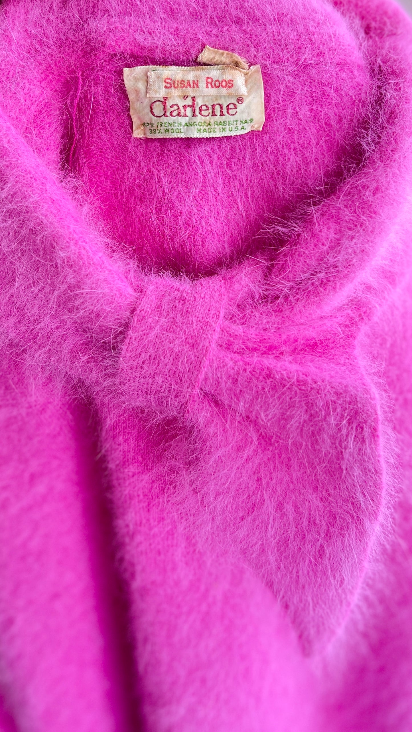 1950s DARLENE Angora Wool Sweater | x-small/small