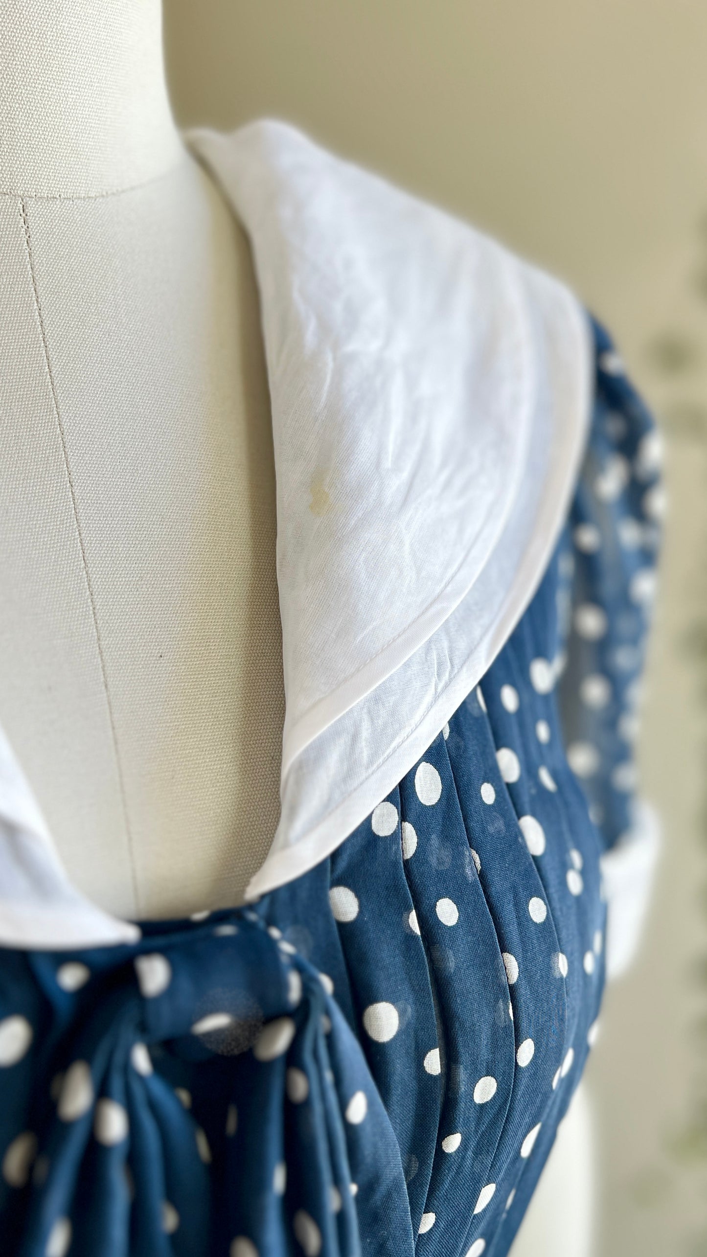 1980s ALBERT NIPON Polka Dot Sailor Dress | small/medium