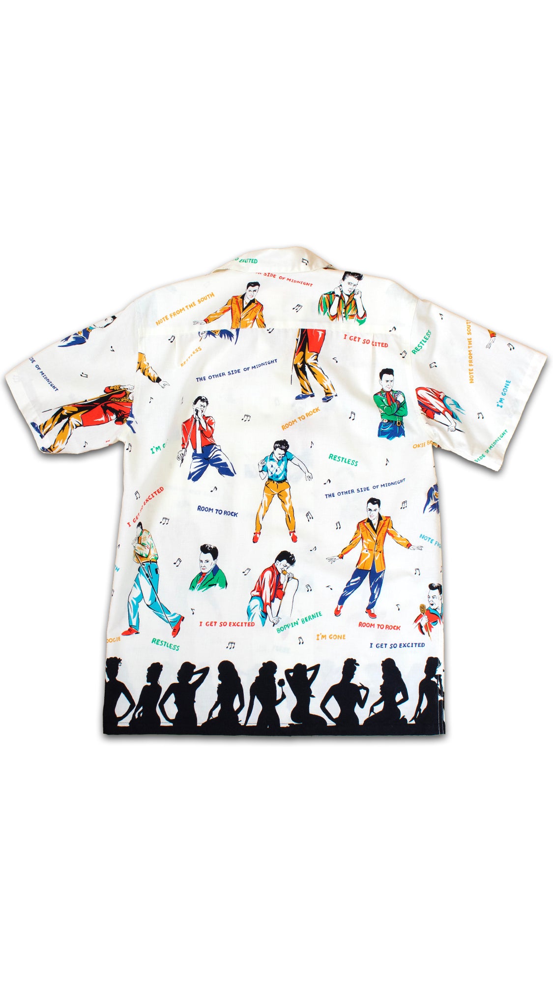 Modern BERNIE DEXTER Rockabilly Novelty Print Shirt | men's small/medium