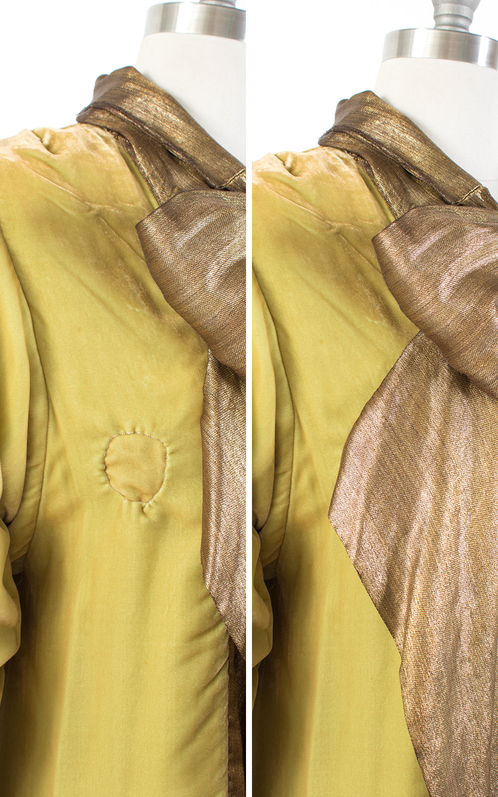 1920s Reversible Gold Lamé & Silk Velvet Coat | small/medium