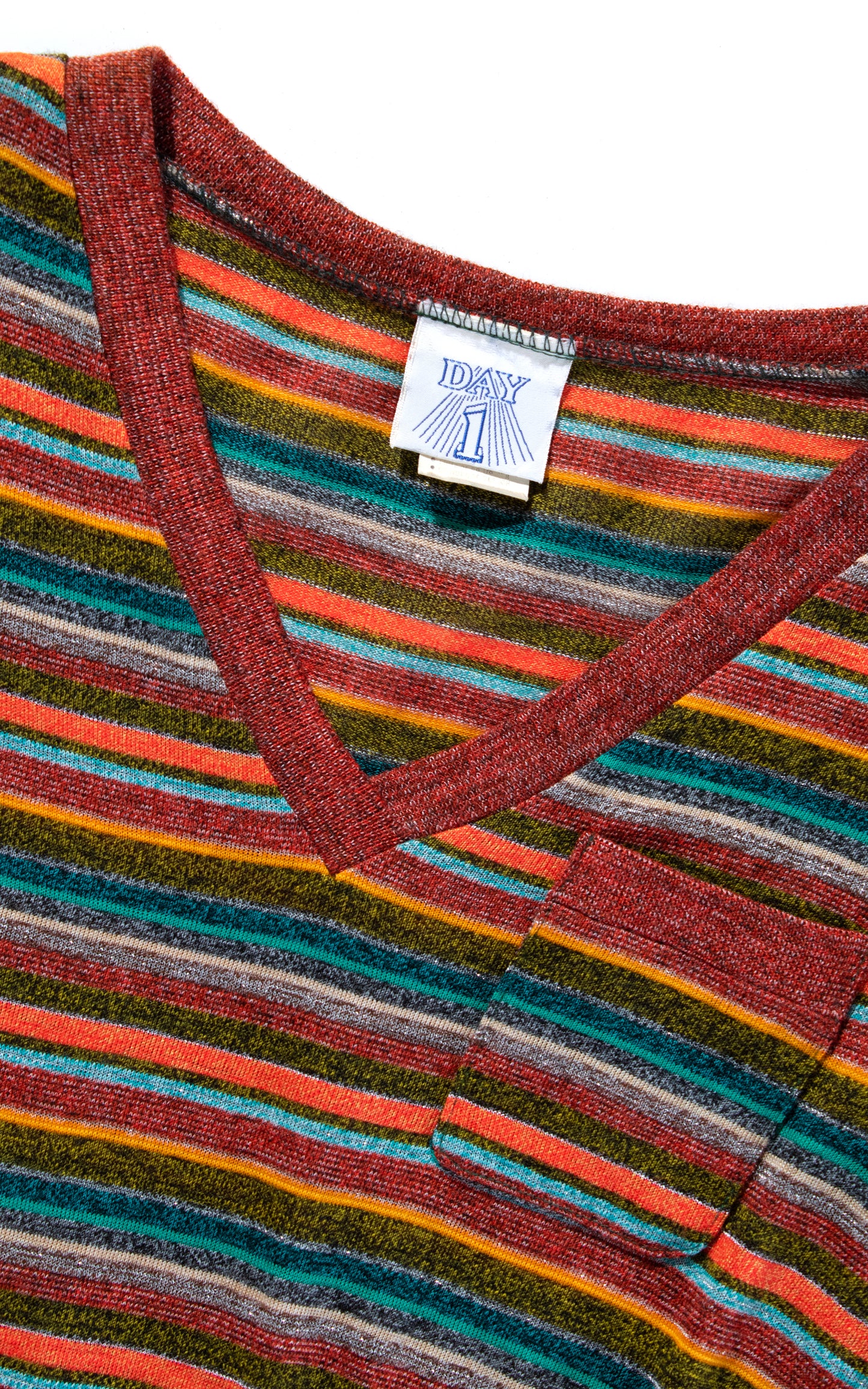 Vintage 80s 1970s Metallic Striped Jersey Knit Sweater Dress Birthday Life Vintage