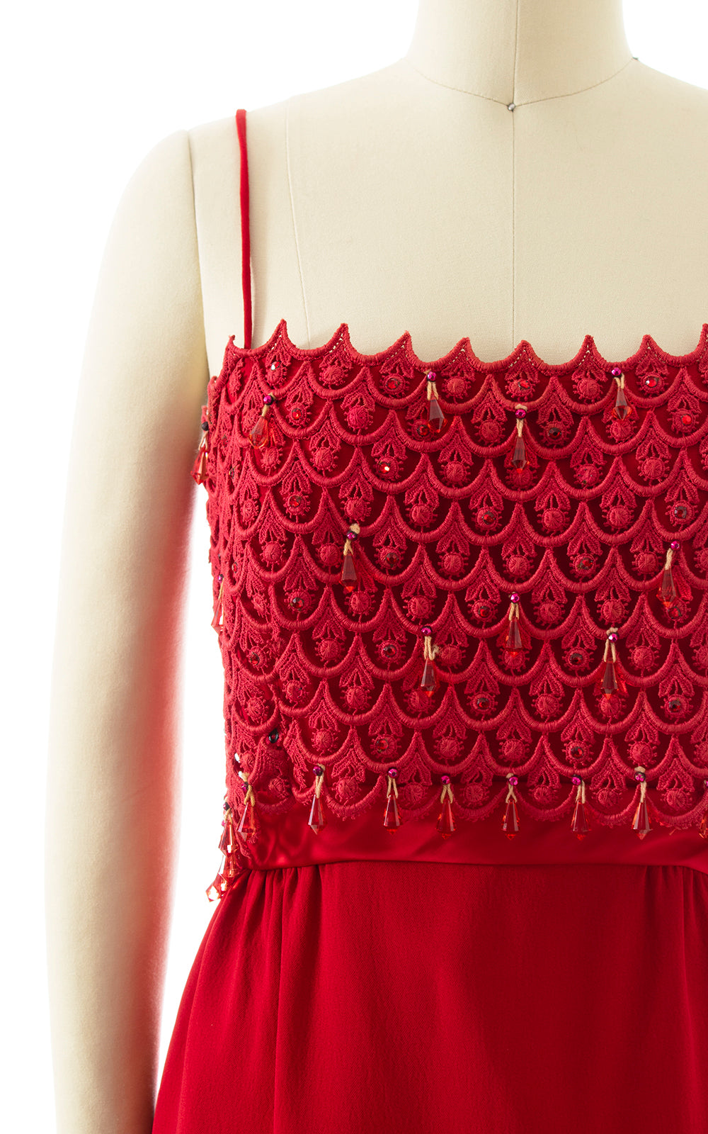 BLV x DEANNA || 1960s Beaded Rhinestone Cocktail Dress | small