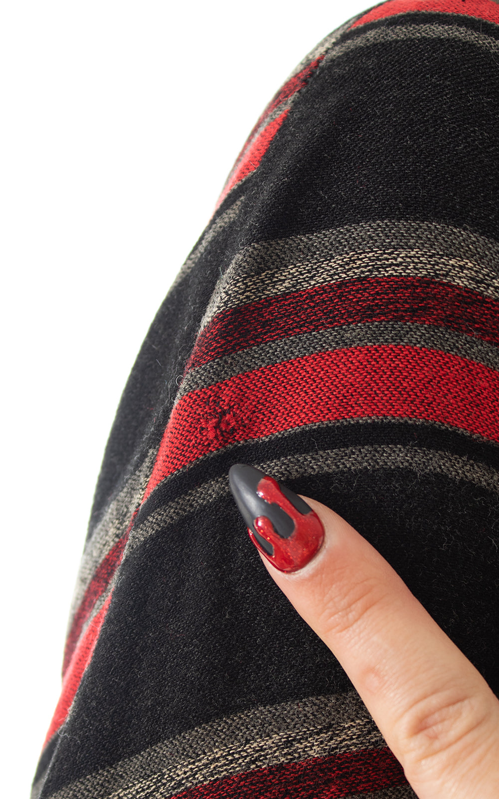 1950s Striped Wool Dress | small