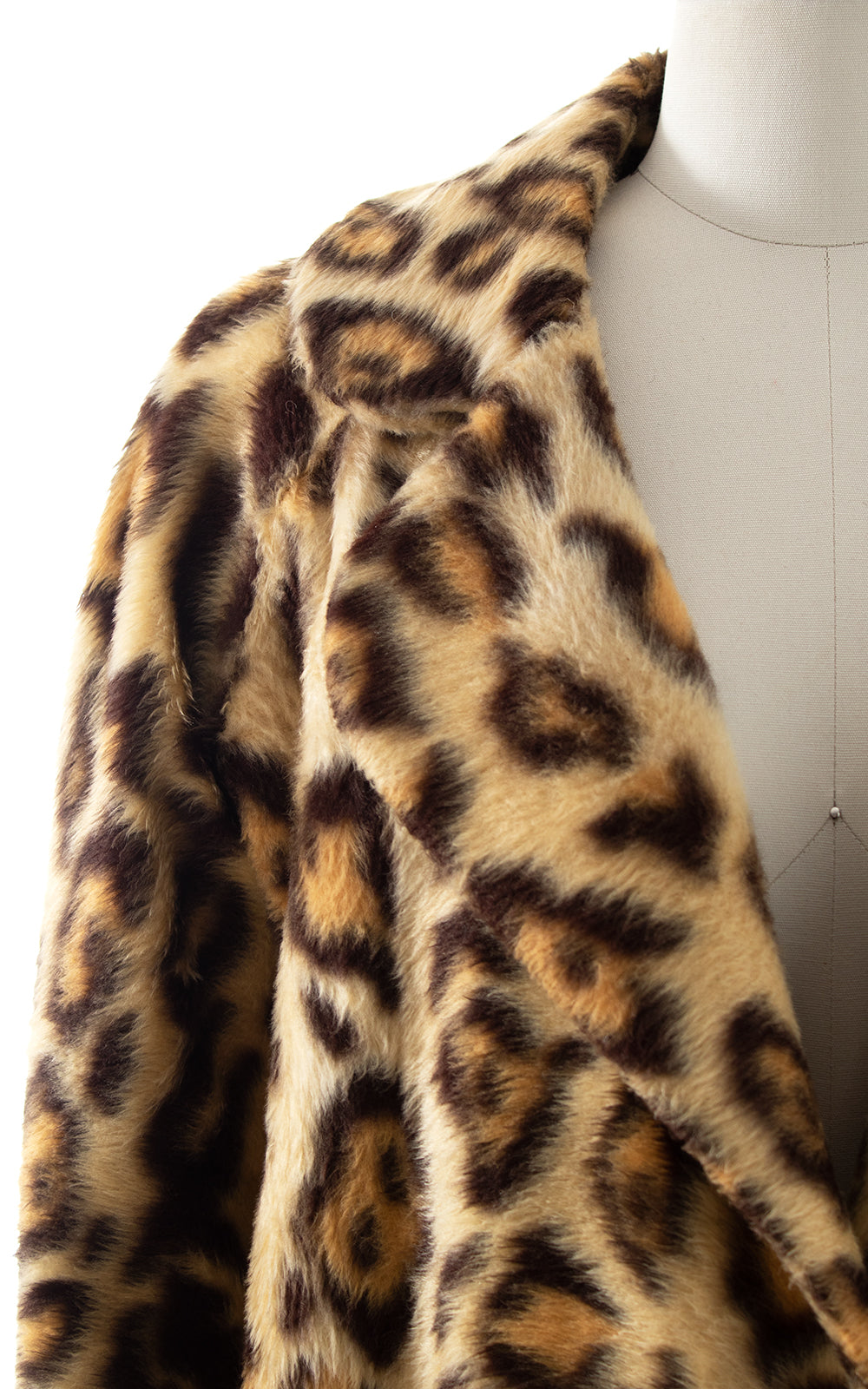 1970s Leopard Print Faux Fur Swing Coat | small/medium