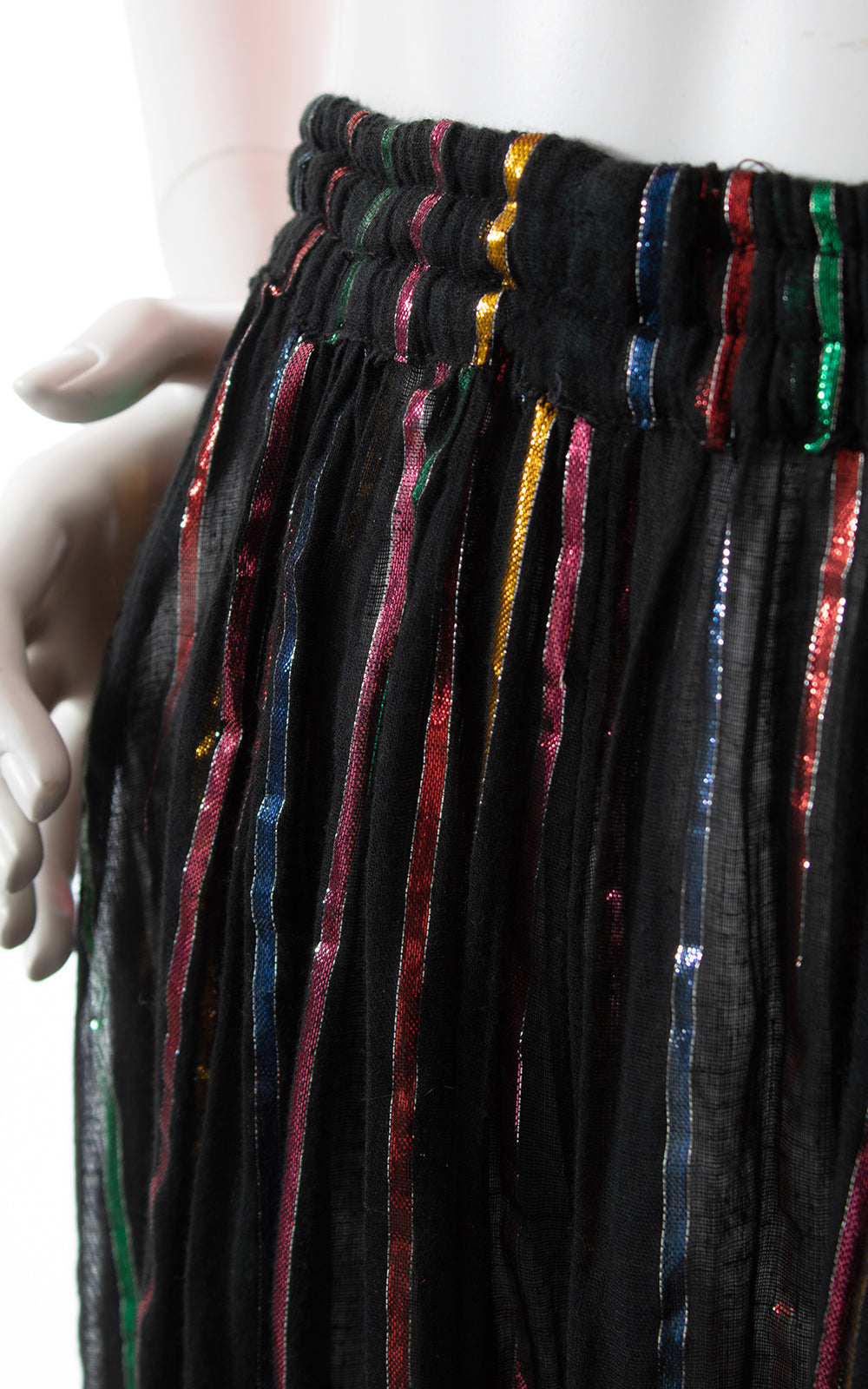 1970s Metallic Rainbow Sheer Palazzo Pants BirthdayLifeVintage