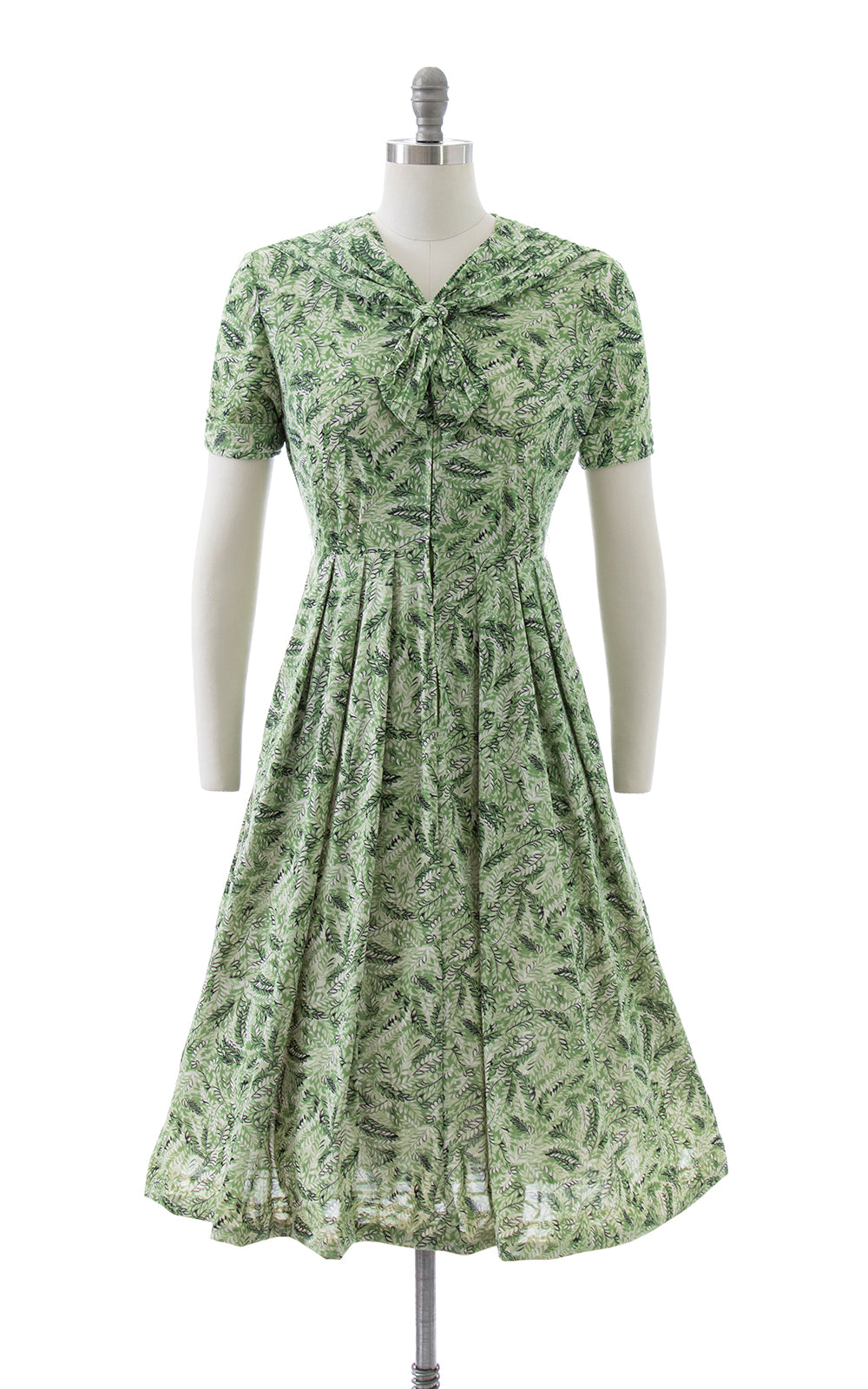 1960s Fern Print Jersey Dress | medium 1960s Fern Print Jersey Dress | medium