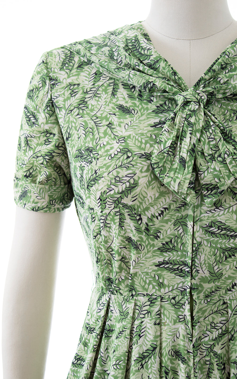 1960s Fern Print Jersey Dress | medium