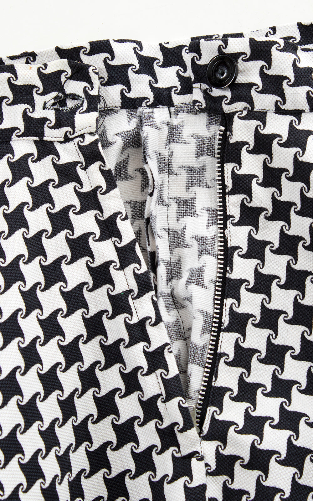 BLV x DEANNA || 1950s Houndstooth Cotton Circle Skirt | small