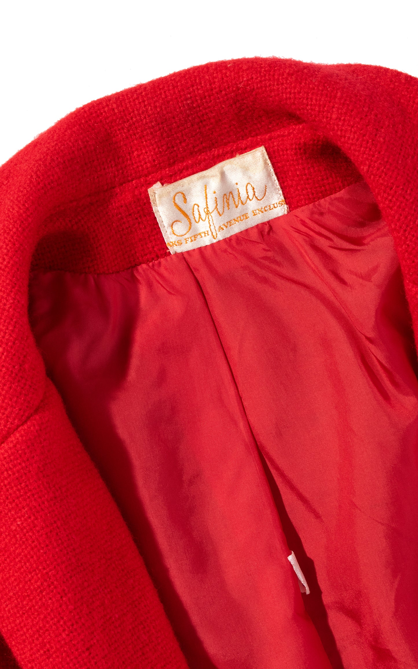 Vintage 60s 1960s Red Wool Cropped Jacket BirthdayLifeVintage