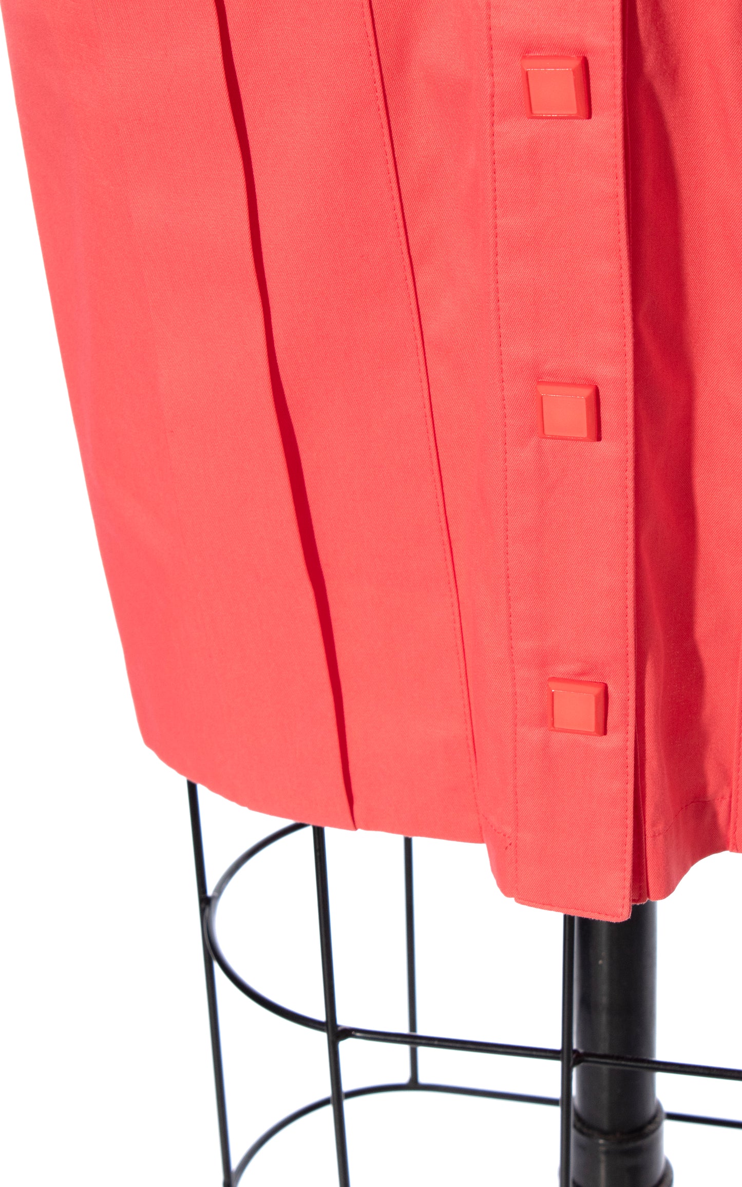 Vintage 80s 1980s THIERRY MUGLER Salmon Pink Cotton Wiggle Dress with Pockets BirthdayLifeVintage