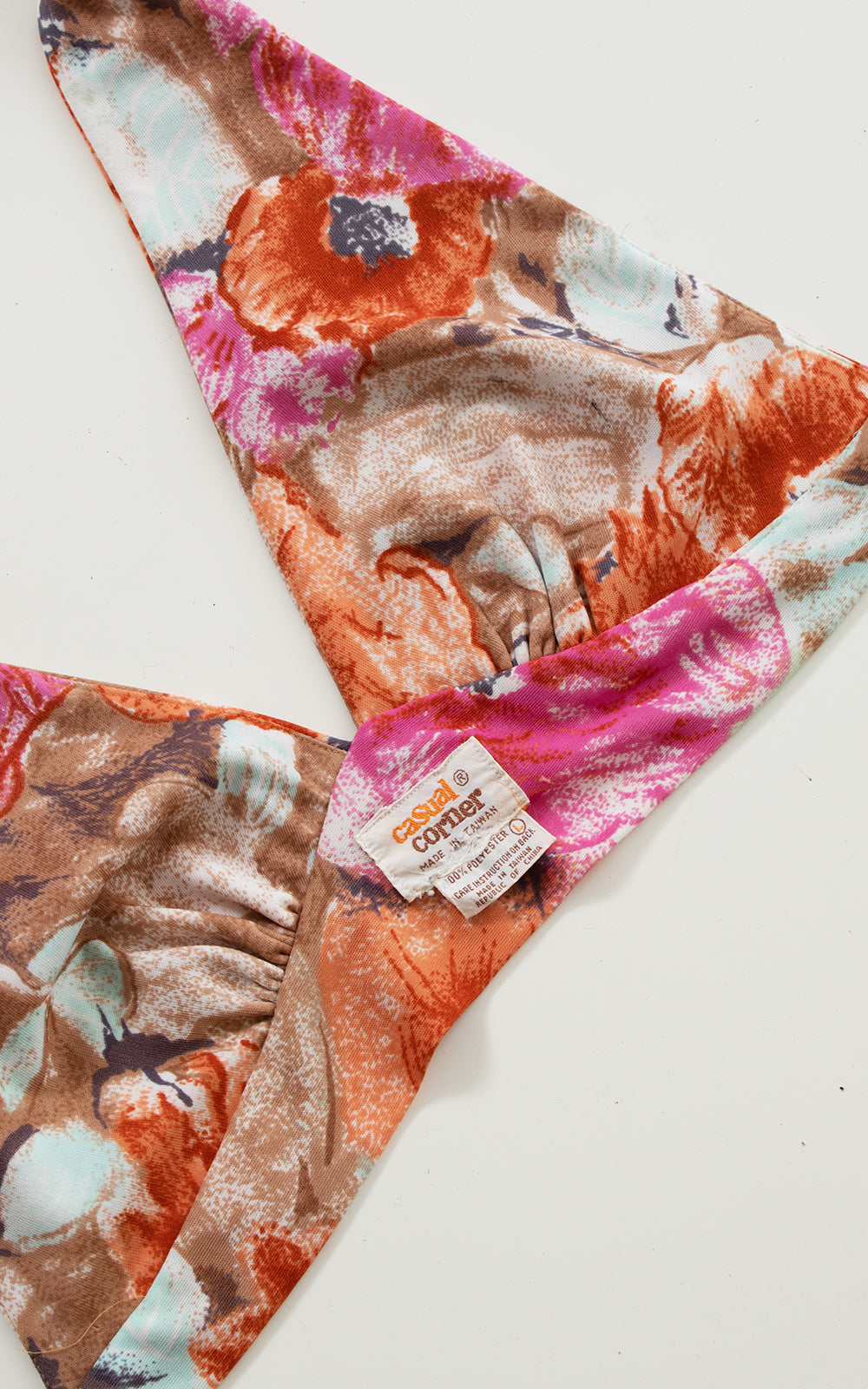 1970s Floral Halter Crop Top BirthdayLifeVintage