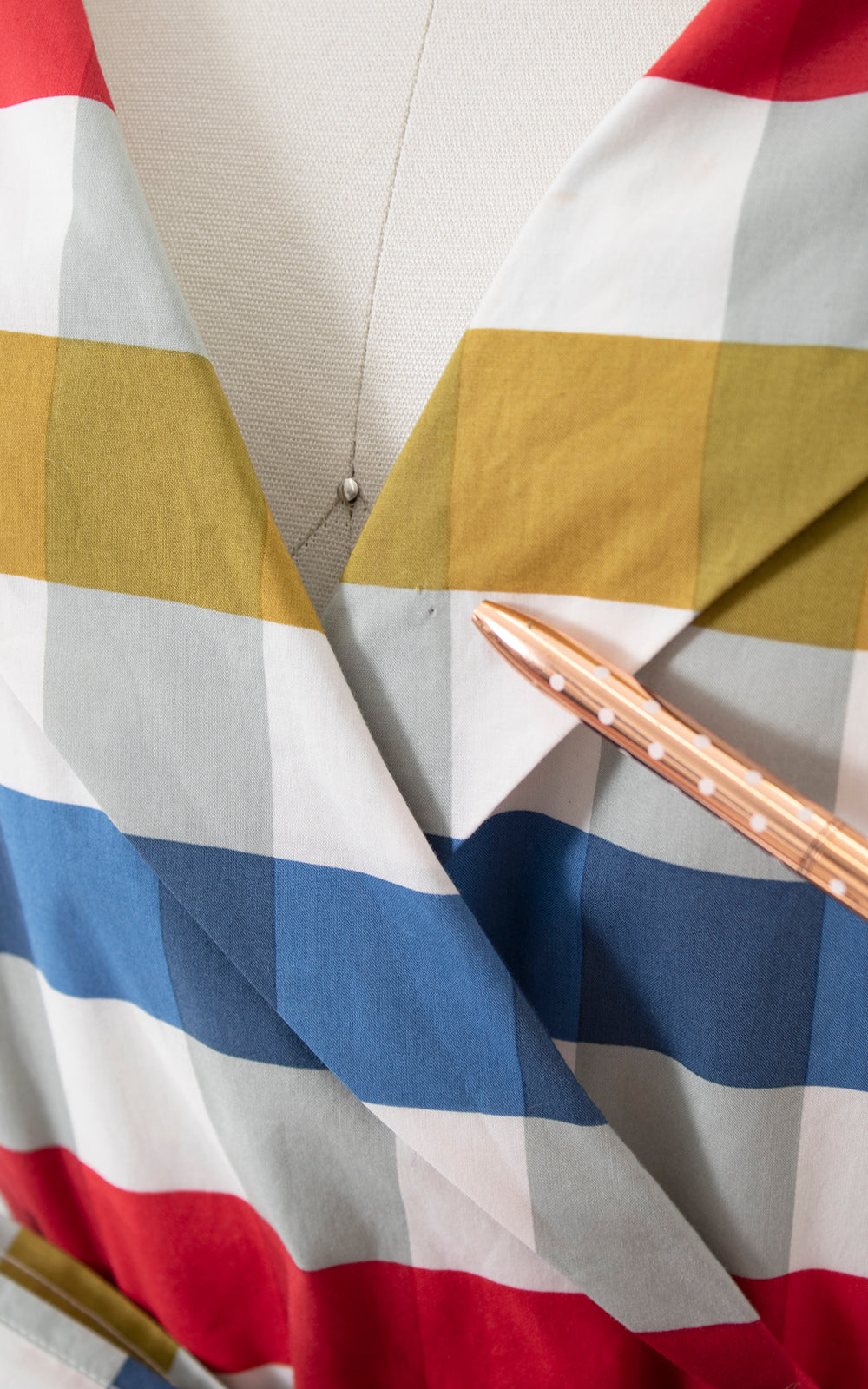 Modern 1950s Style ANTHROPOLOGIE Checkered Cotton Sundress with Pockets | small/medium