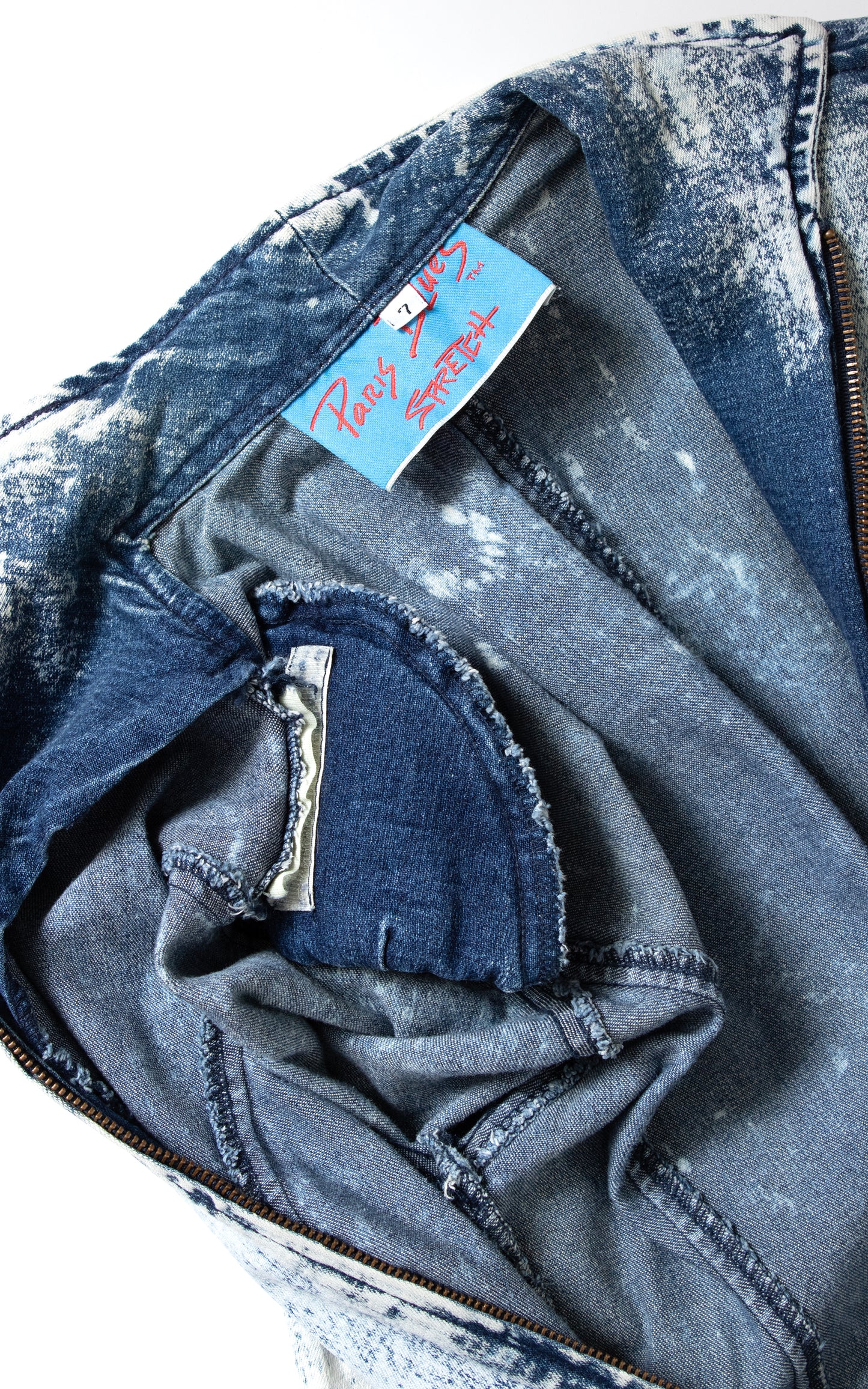 Vintage 80s 1980s Acid Wash Denim Zip-Up Dress BirthdayLifeVintage