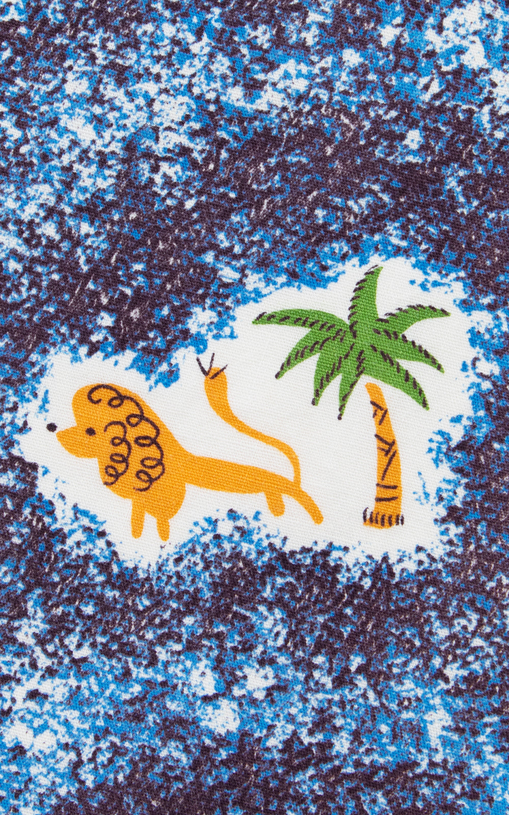 1950s Lions & Palm Trees Novelty Print Skirt | small