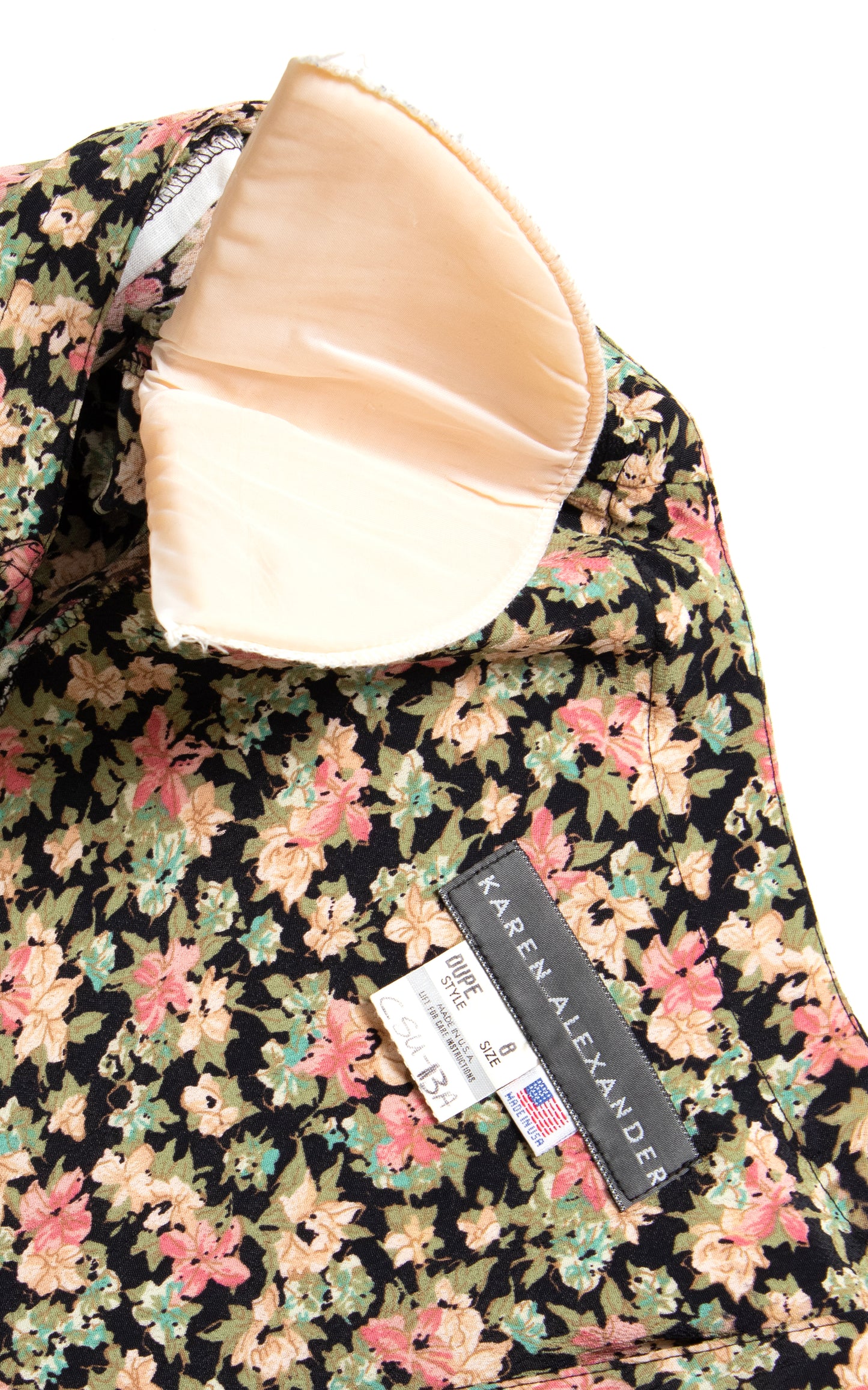 1980s KAREN ALEXANDER Floral Tie Waist Romper | small