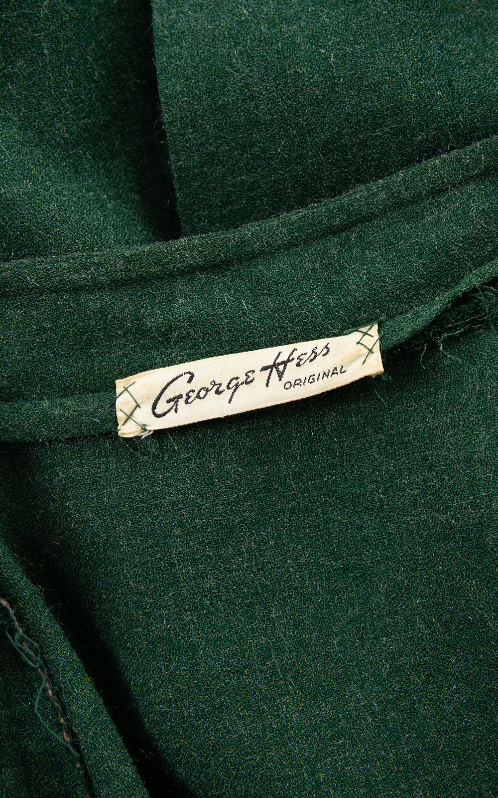 1940s Forest Green Wool Sheath Dress | medium