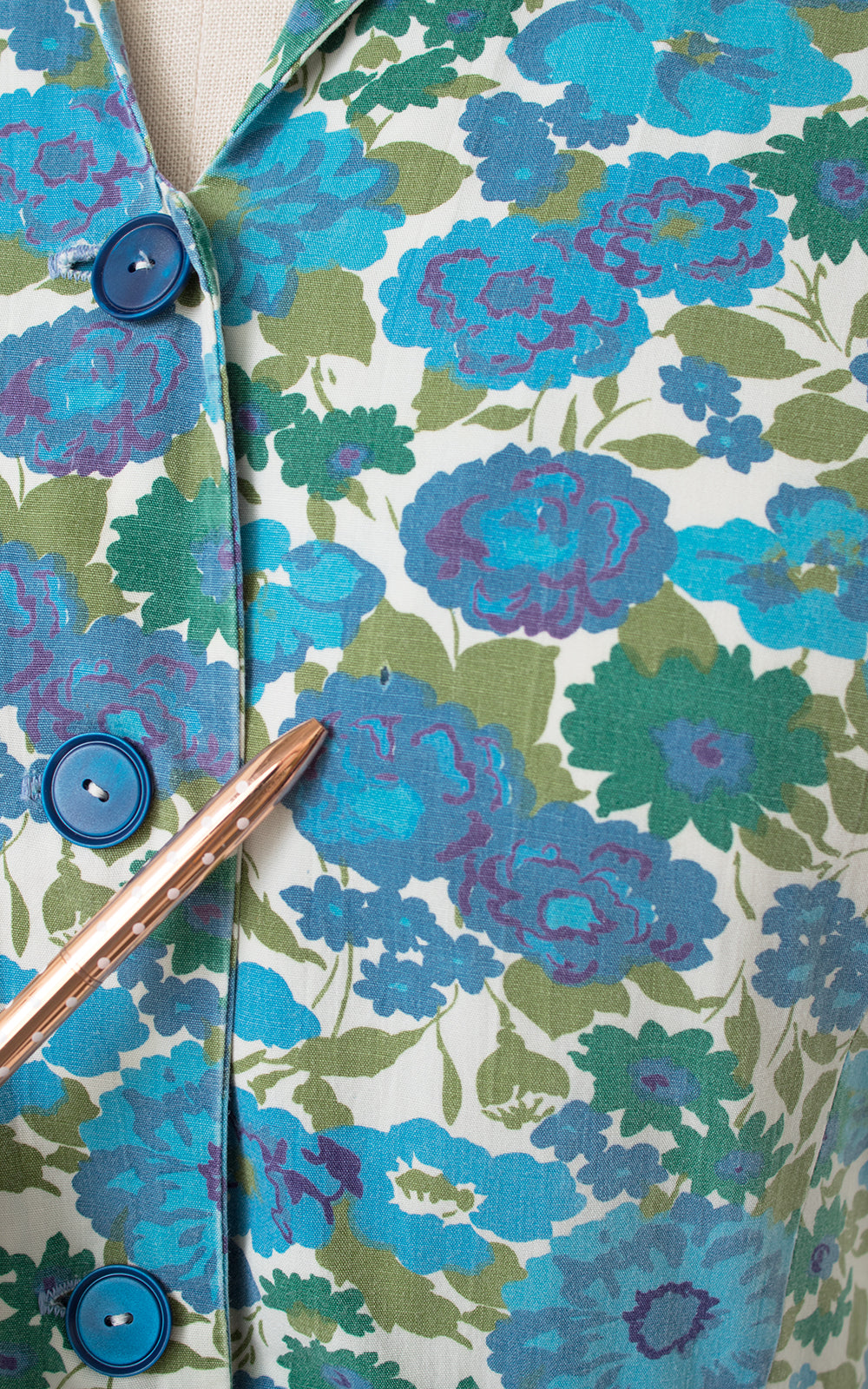 1950s Mode O'Day Floral Cotton Shirtwaist Dress