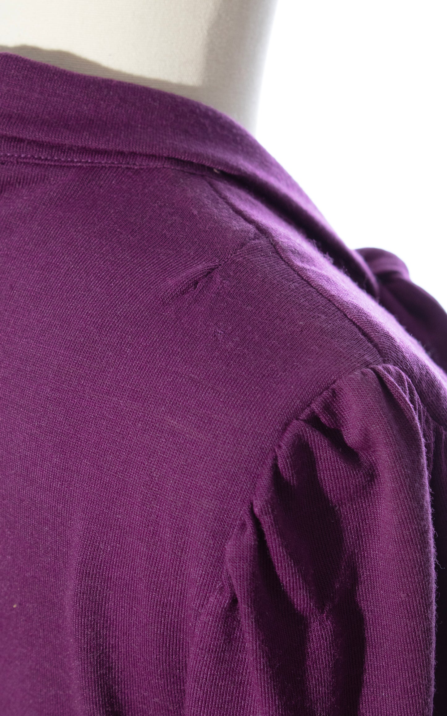 Vintage 70s 1970s DEADSTOCK New With Tag Eggplant Purple Jersey Knit Fit and Flare Dress Birthday Life Vintage