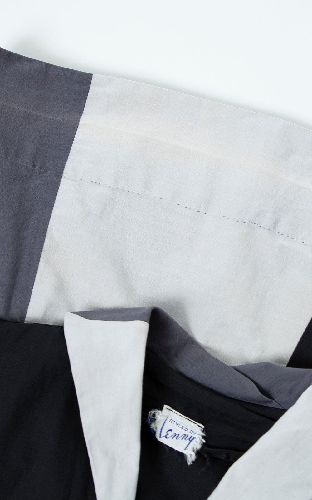 1950s Color Block Cotton Dress | medium