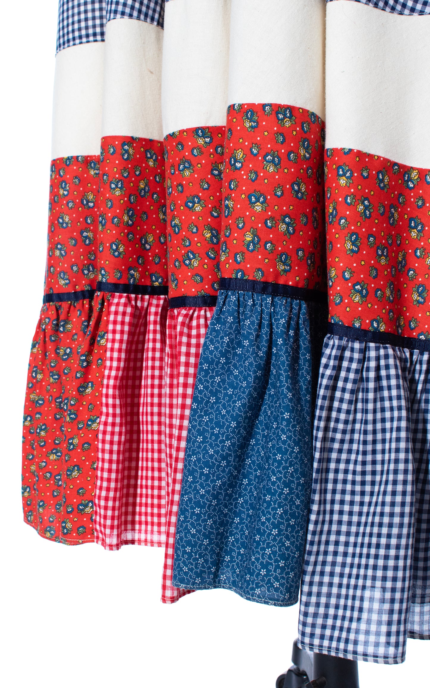 Vintage 70 1970s GUNNE SAX Patchwork Circle Skirt Maxi Dress Sundress Birthday Life Vintage