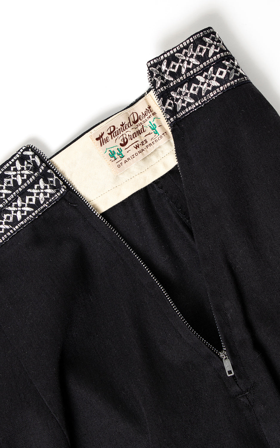 Vintage 1940s Black Ribbon Ranchwear Western Pants | size xs | Birthday Life Vintage