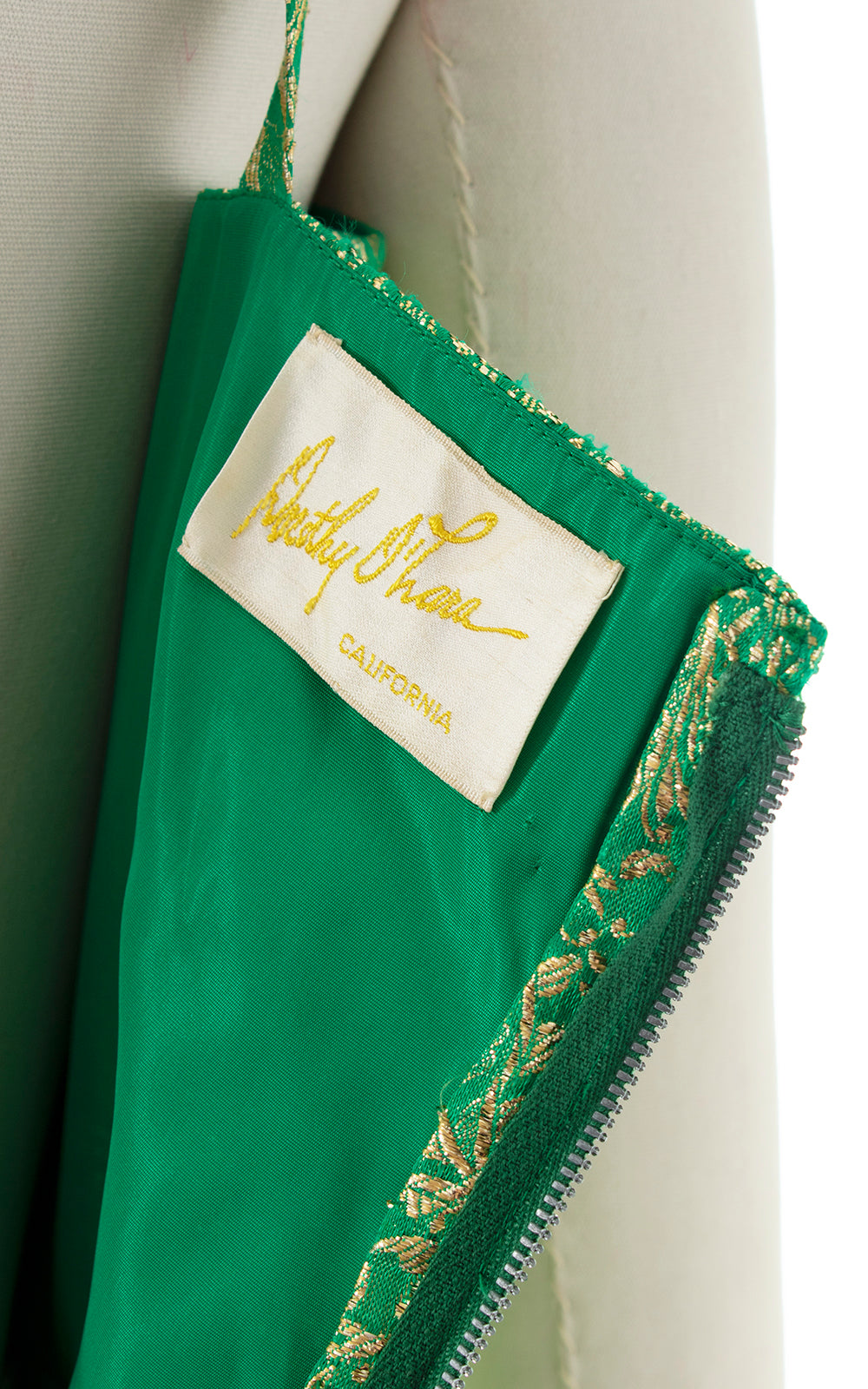 1950s 1960s DOROTHY OHARA Metallic Sarong Dress | medium