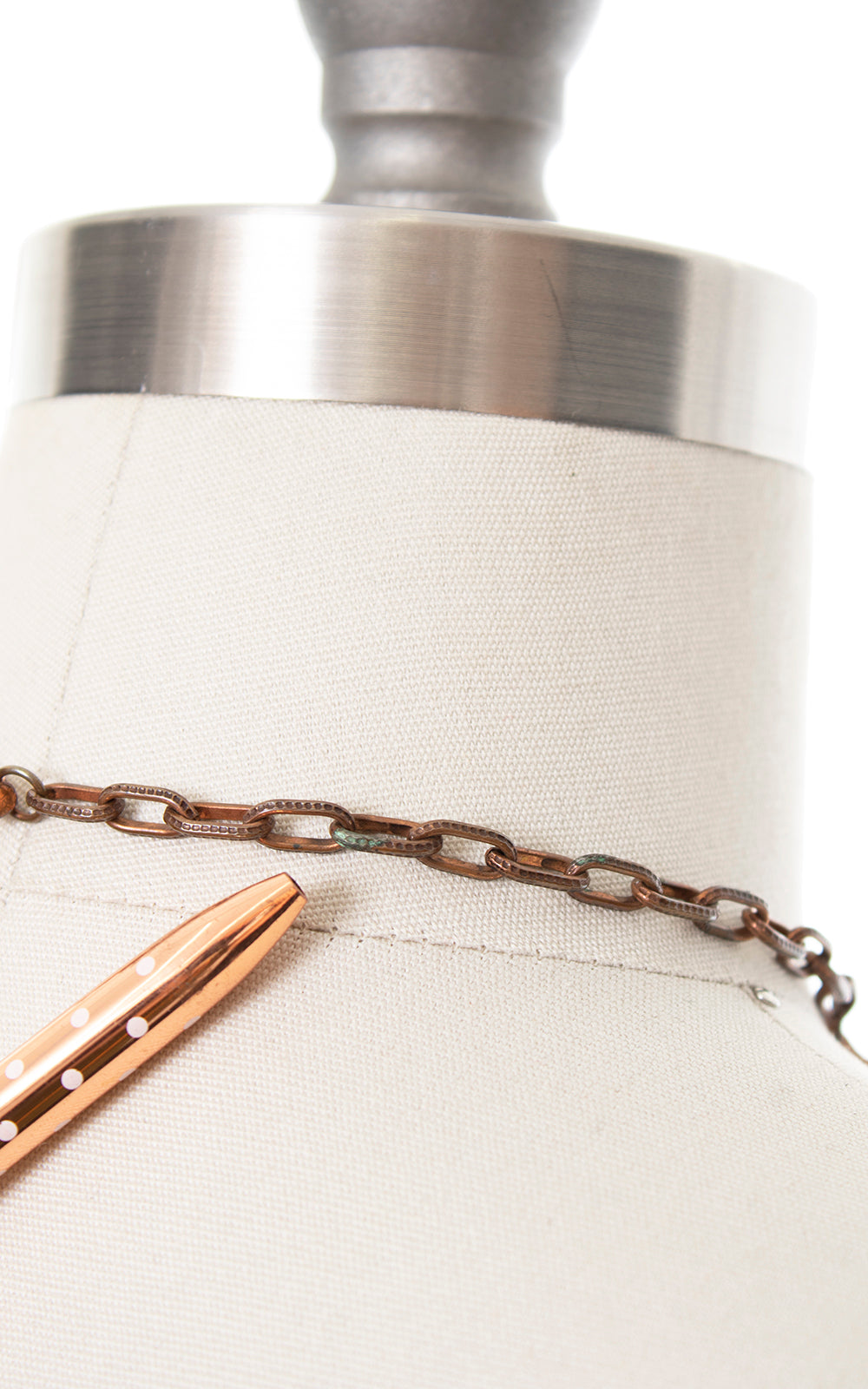 Vintage 1950s Glitter Lucite Copper Charm Statement Necklace Birthday Life Vintage