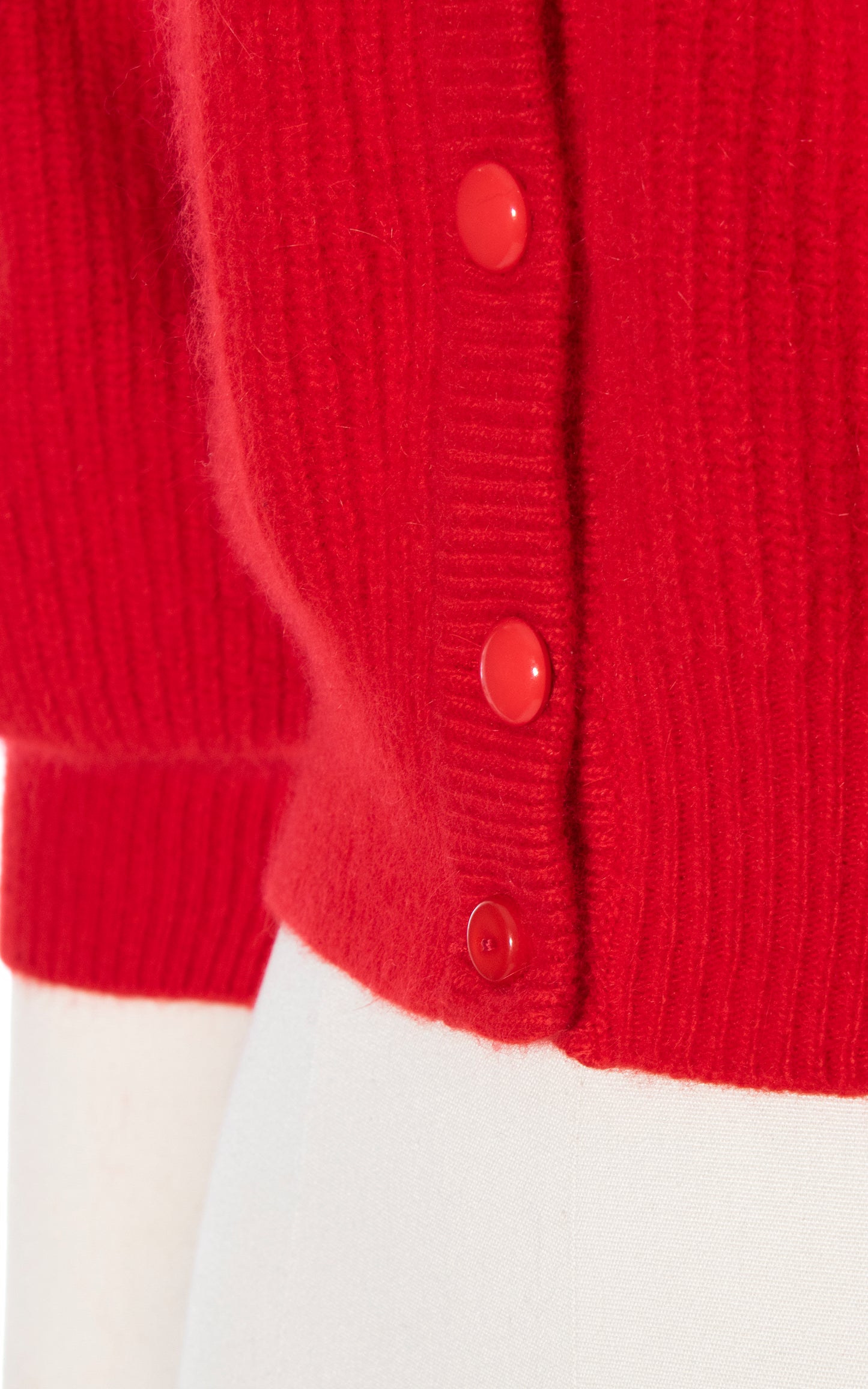 Vintage 80s 1980s Puff Sleeve Cropped Knit Angora Wool Sweater Birthday Life Vintage